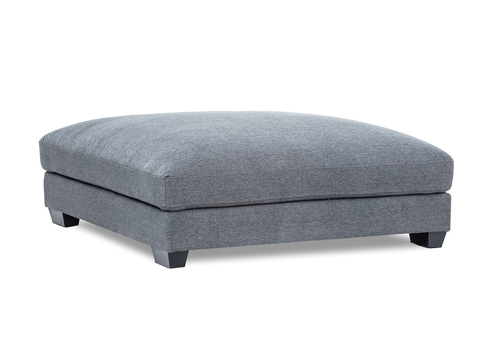 DARK GREY ZAHRA Fabric Ottoman
