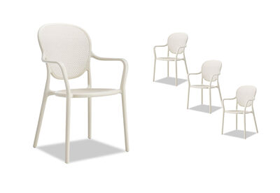 HULL - Set of 4 Outdoor Dining Chairs