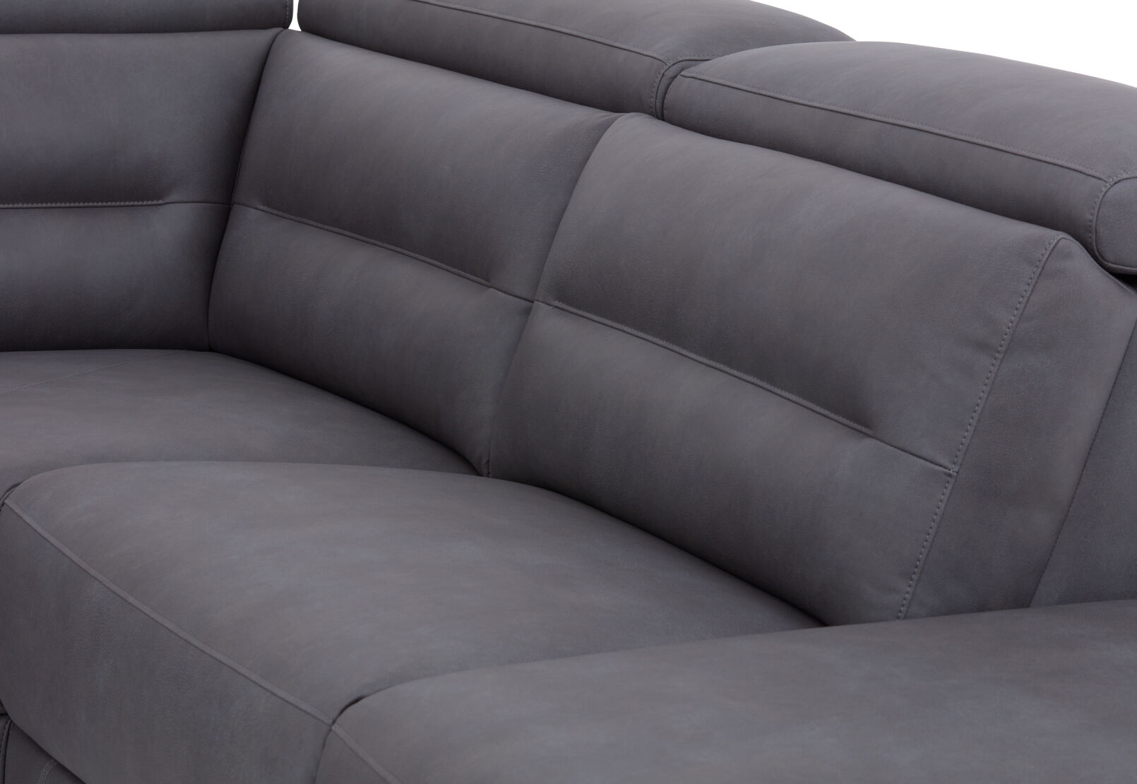 JEFFRIES FABRIC - Corner Lounge with Inbuilt Electric Recliner and RHF Chaise JEFFRIES FABRIC