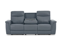 SERGIO LEATHER - 3 Seater with 2 Inbuilt Electric Recliners SERGIO LEATHER