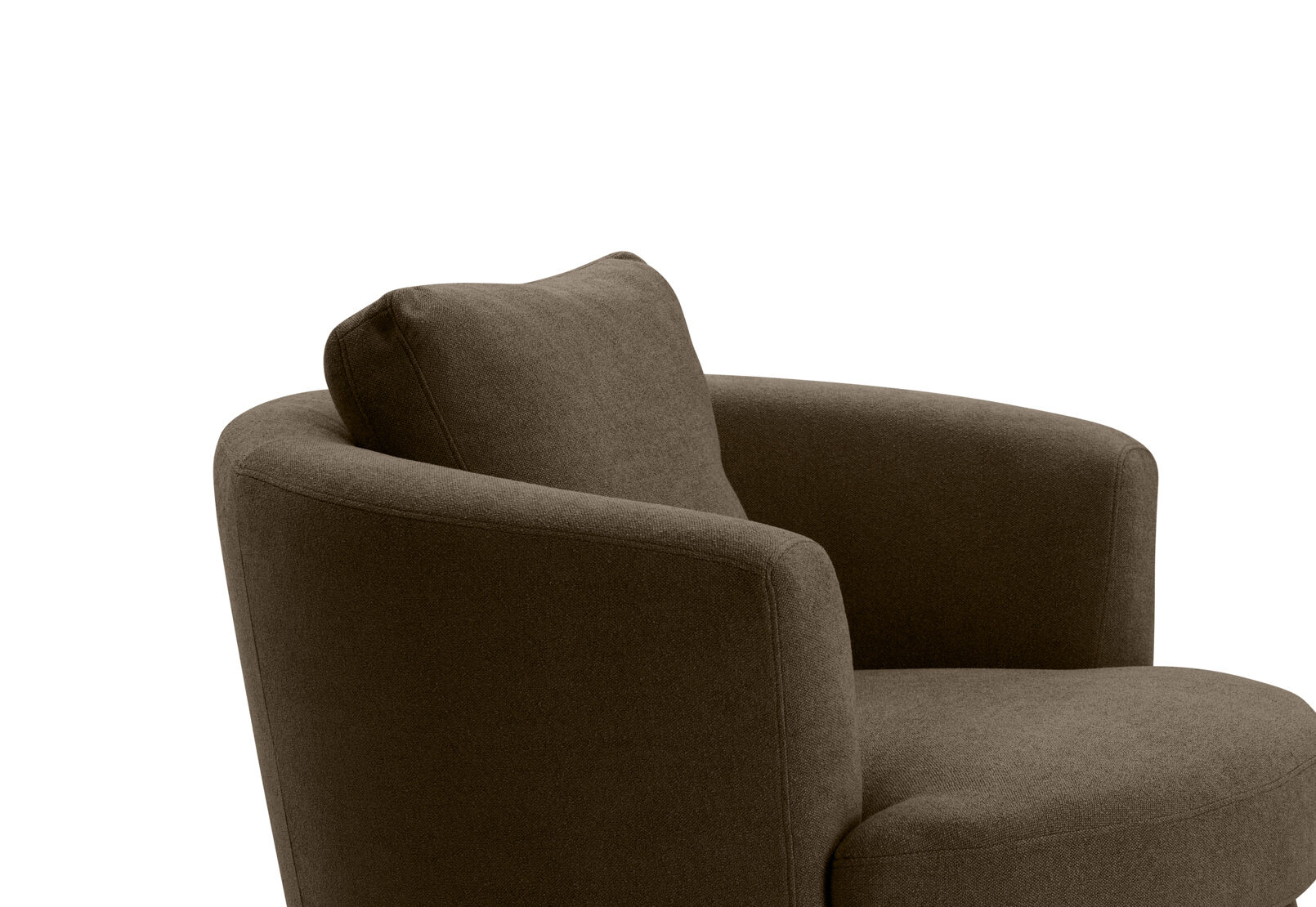 CHOCOLATE BRIANA FABRIC Swivel Chair