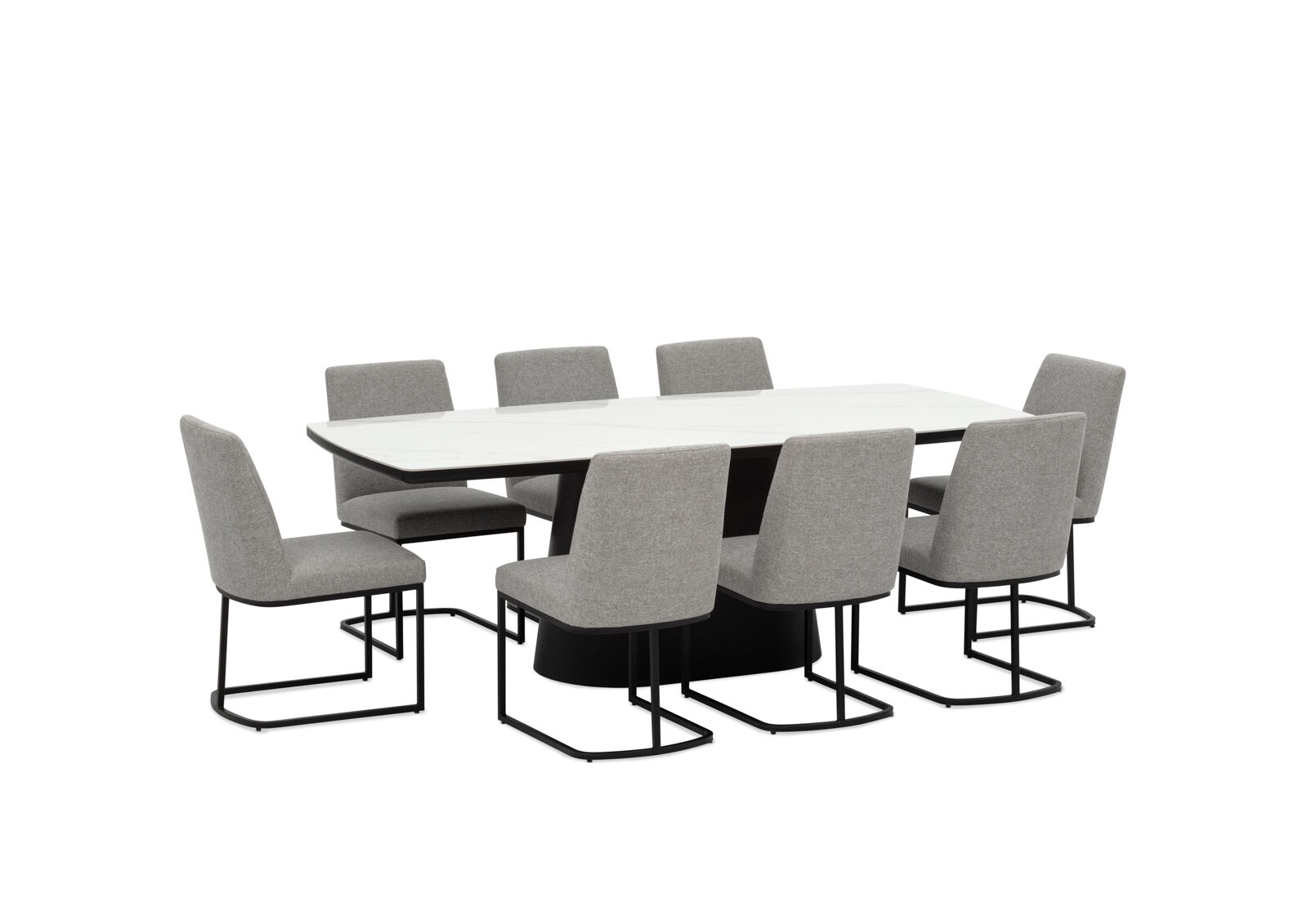 DORVAL - 9 Piece Dining Suite with Nevis Chairs DORVAL