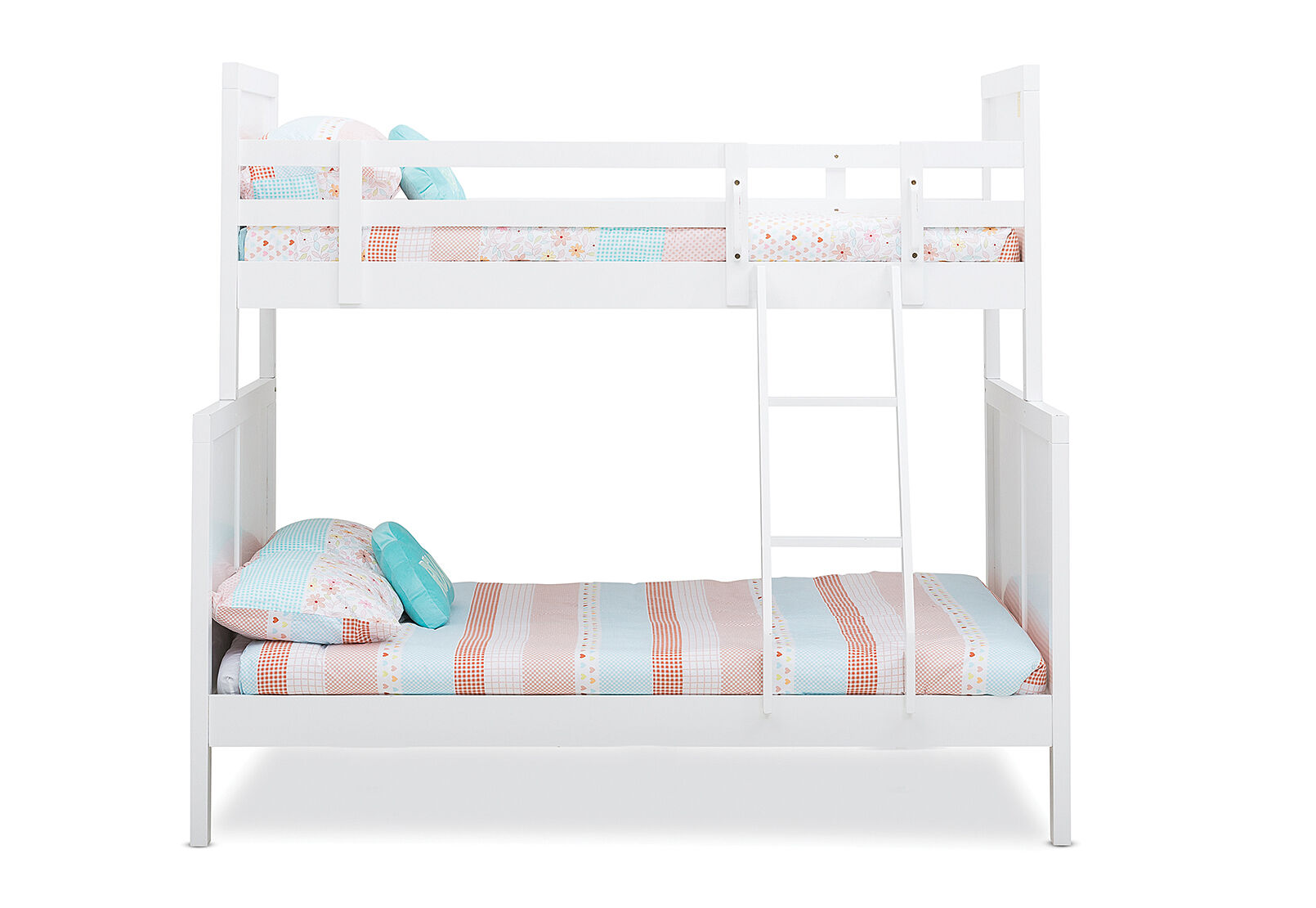 White Captain Jack Single Over Double Bunk Bed Amart Furniture