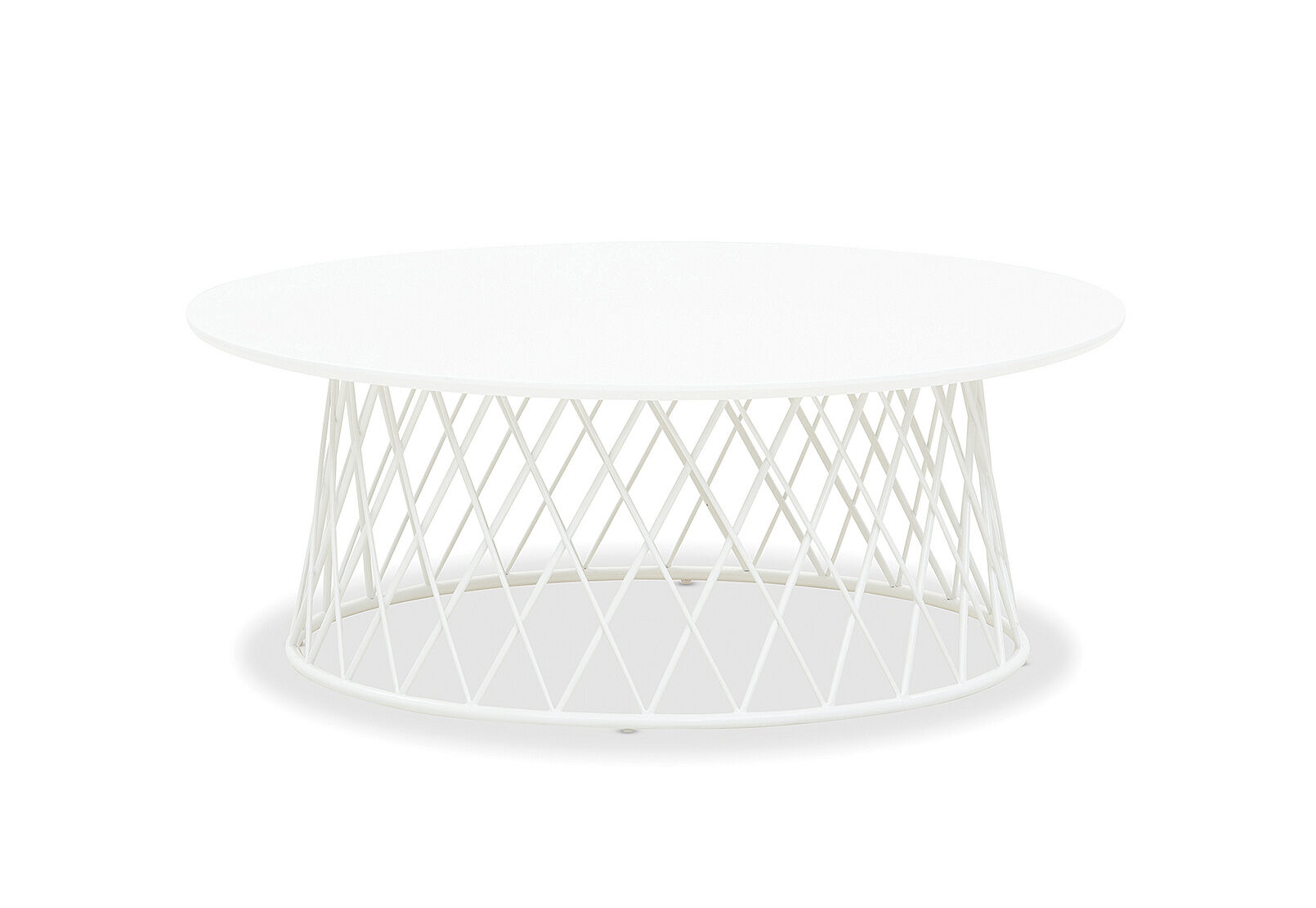 White Eloisa 1000 Round Coffee Table Amart Furniture
