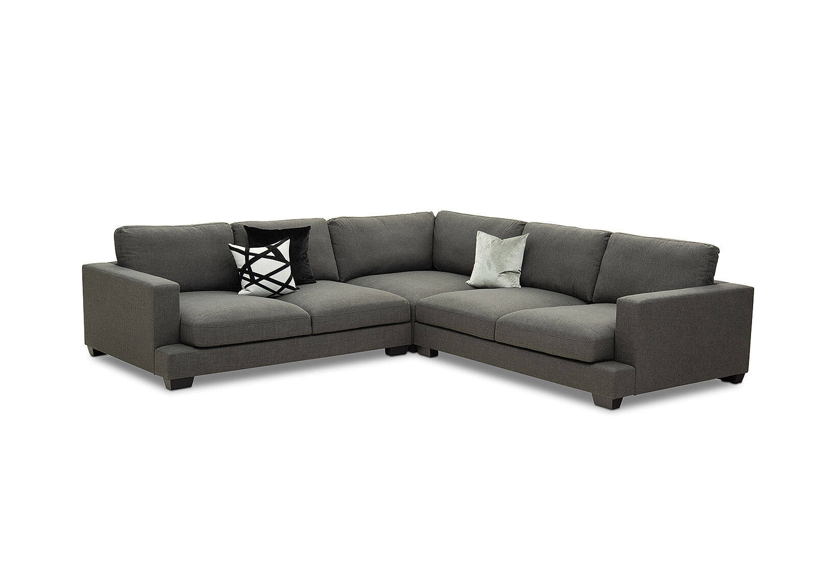 Dark Grey Holloway Fabric Corner Lounge Amart Furniture