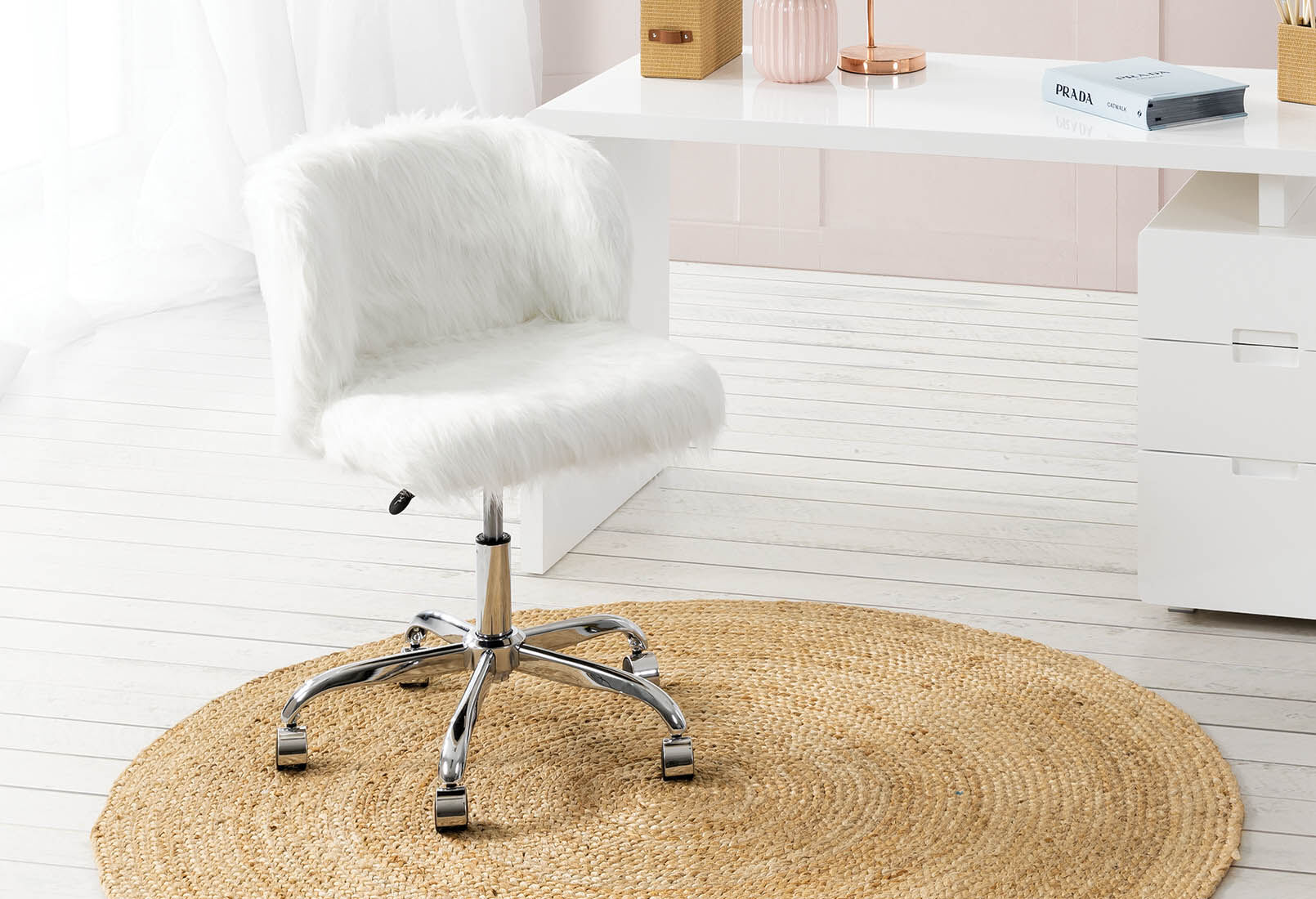 White Winterberry Office Chair Amart Furniture