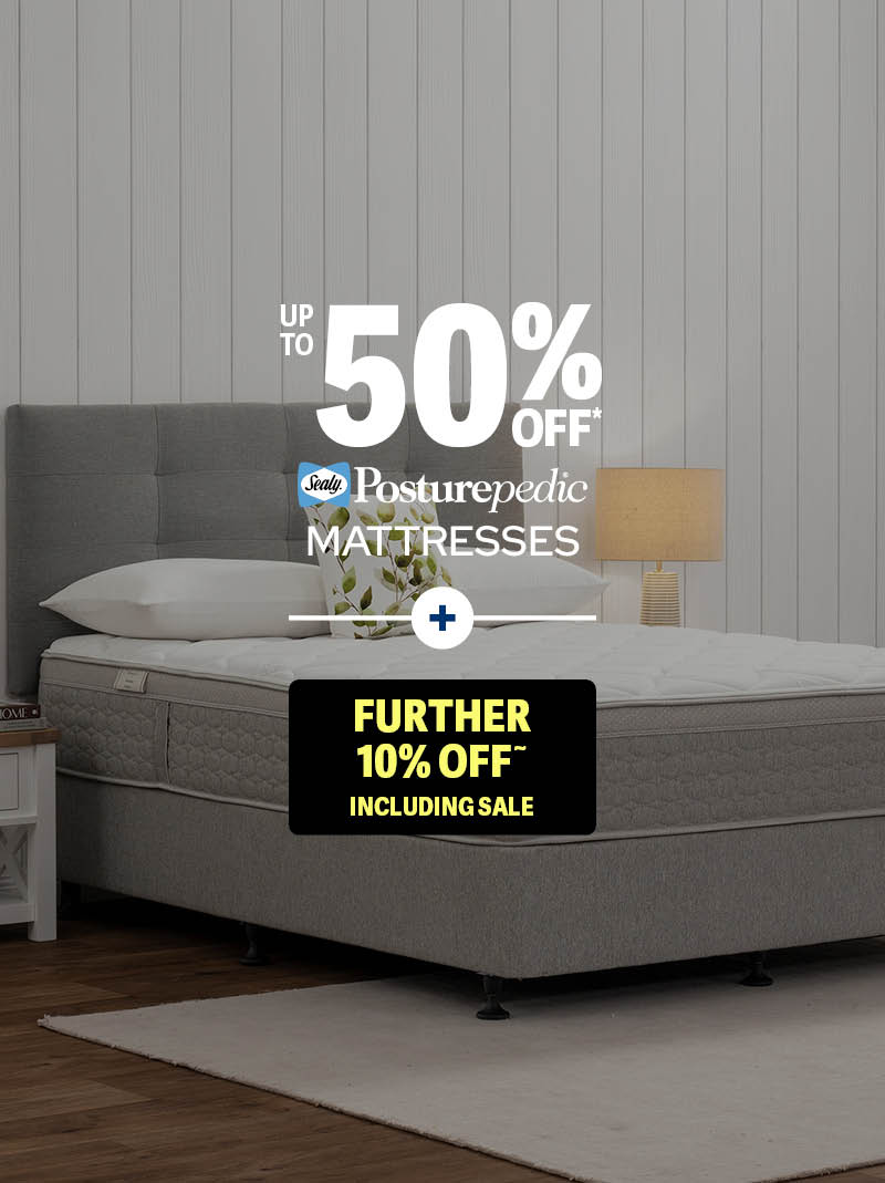 50% off Mattresses + Further 10% Off~