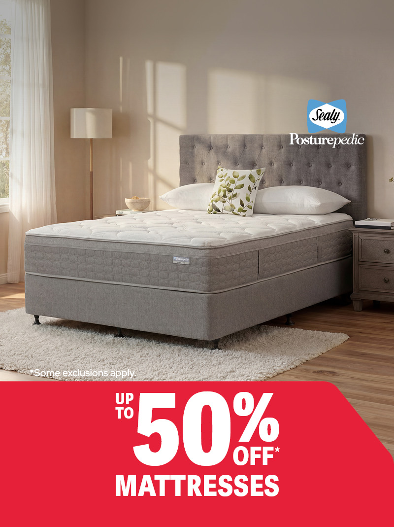 Up to 50% off* Mattresses
