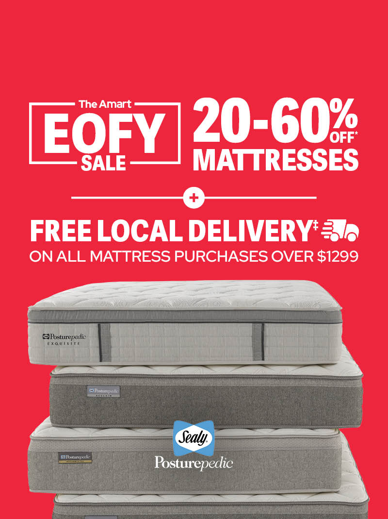 20-60% off* Mattresses + Free Delivery Over $1299‡