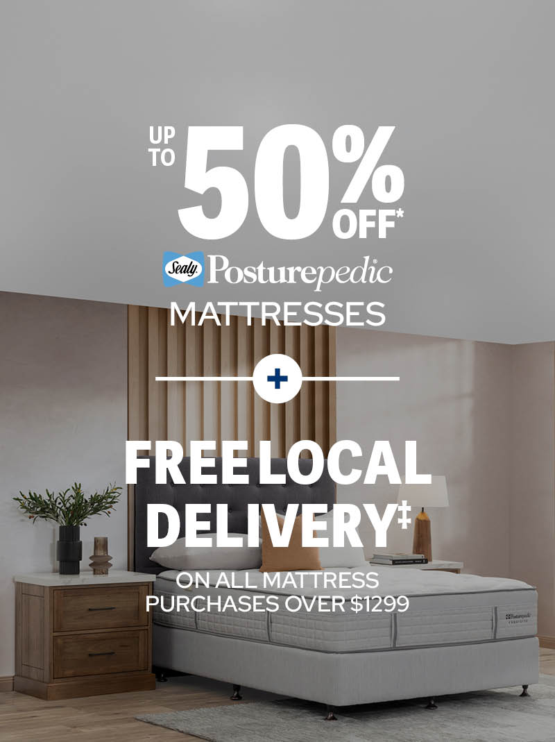 Up to 50% Off Mattresses + Free Local Delivery over $1299