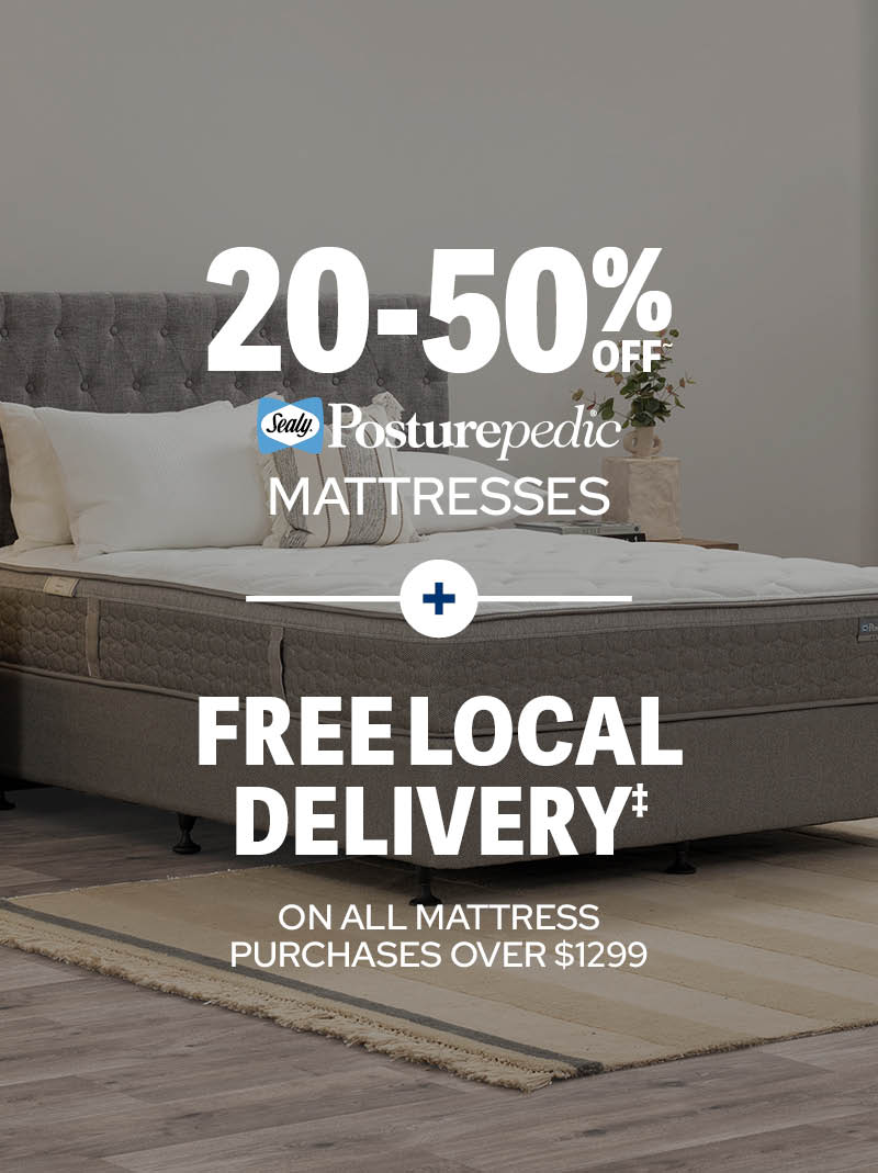 20-50% off Mattresses + Free Local Delivery All Mattresses Over $1299