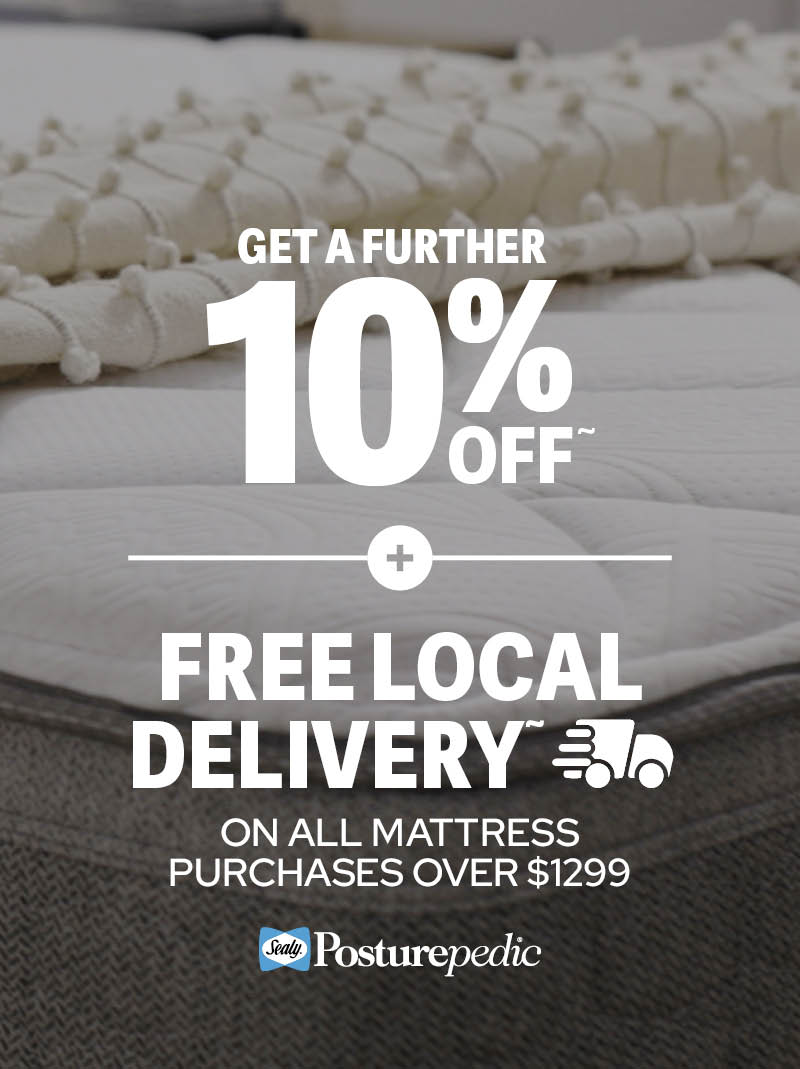 50% off Mattresses + Free Local Delivery All Mattresses Over $1299