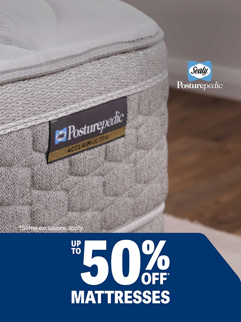 Up to 50% off* Mattresses