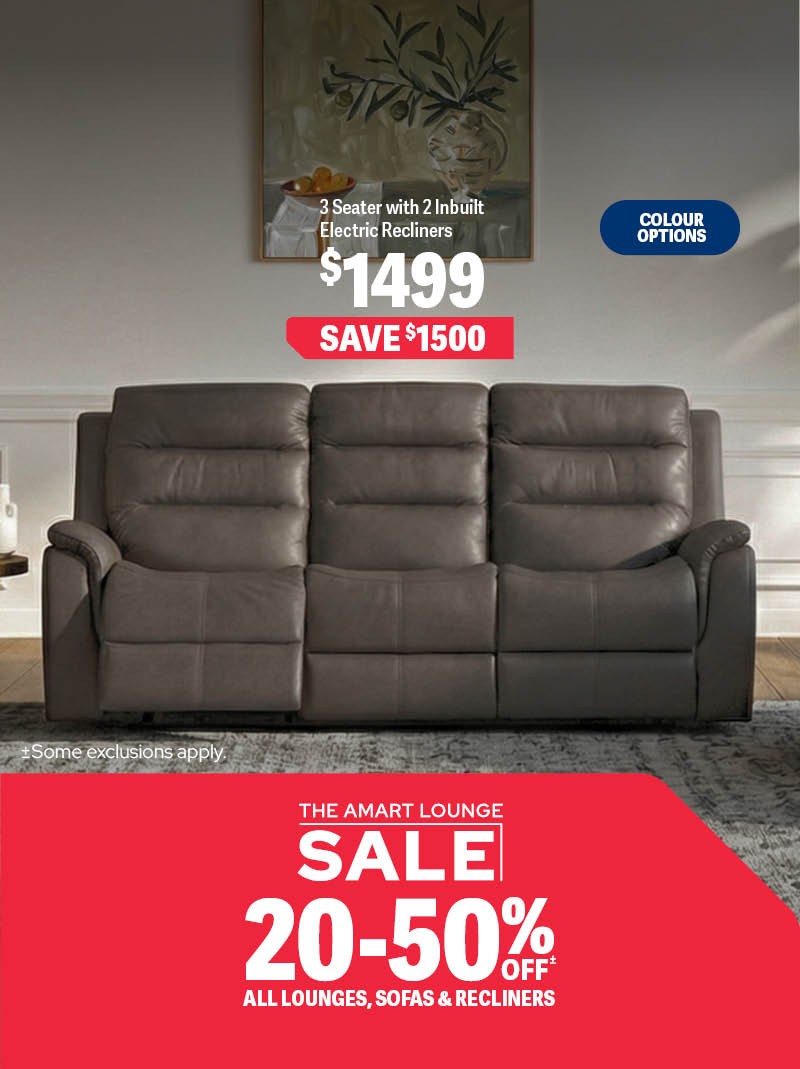20-50% ALL LOUNGES, SOFAS & RECLINERS
