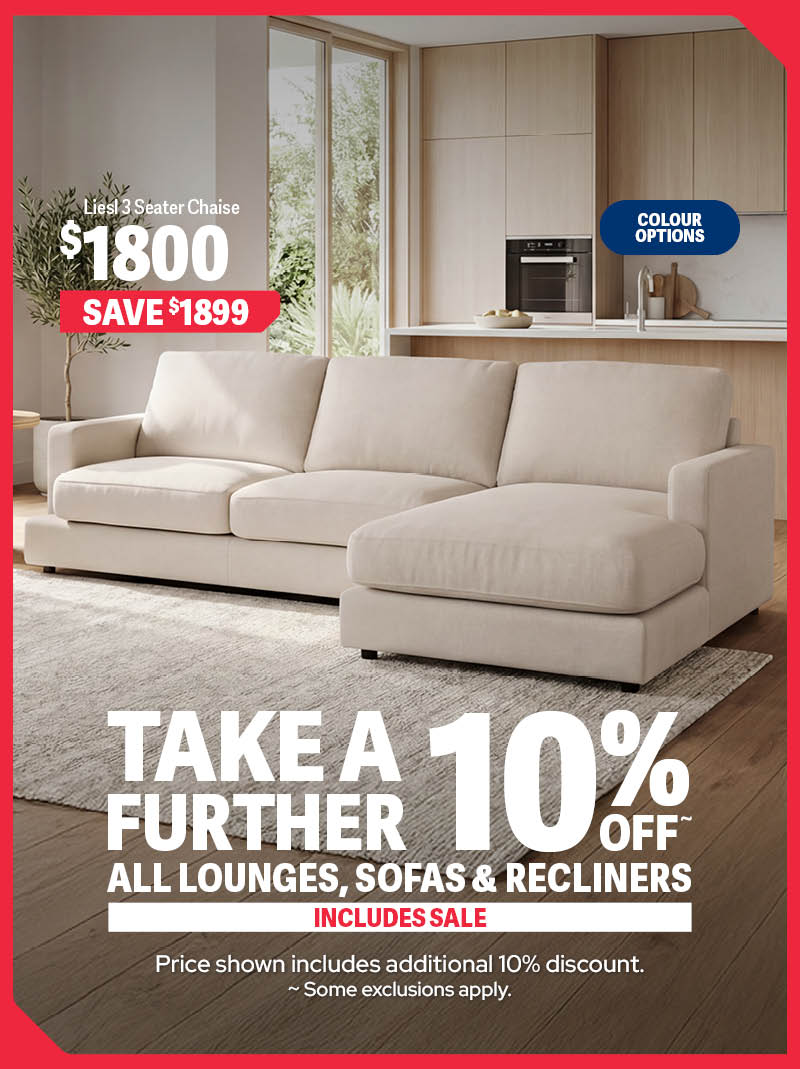 Further 10% off~ Lounges, Sofas & Recliners