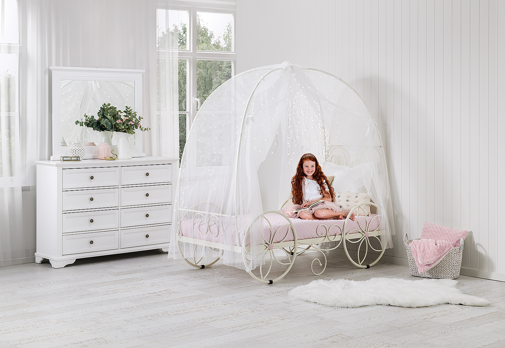 Amart White Bed / Skittle Single Loft Bunk Bed | Super A-Mart | Loft