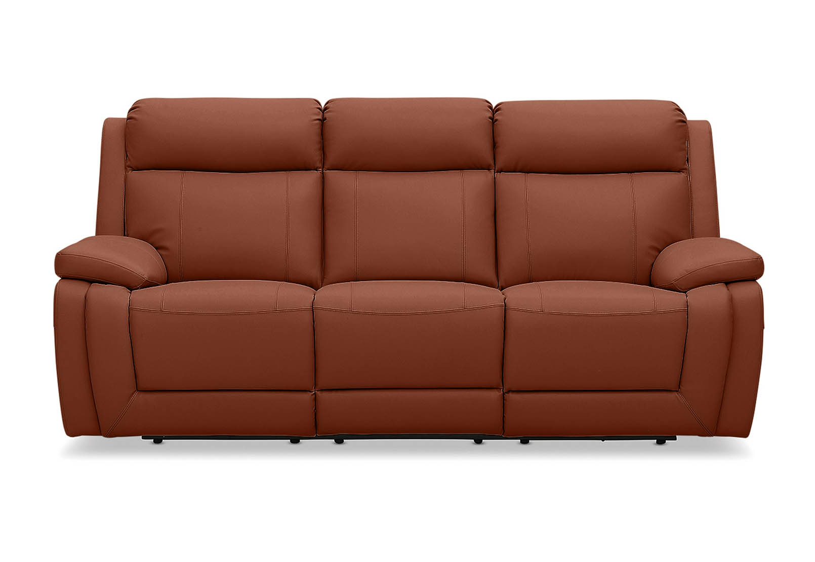 BROWN SAN MARCO Leather Seater Recliner Lounge