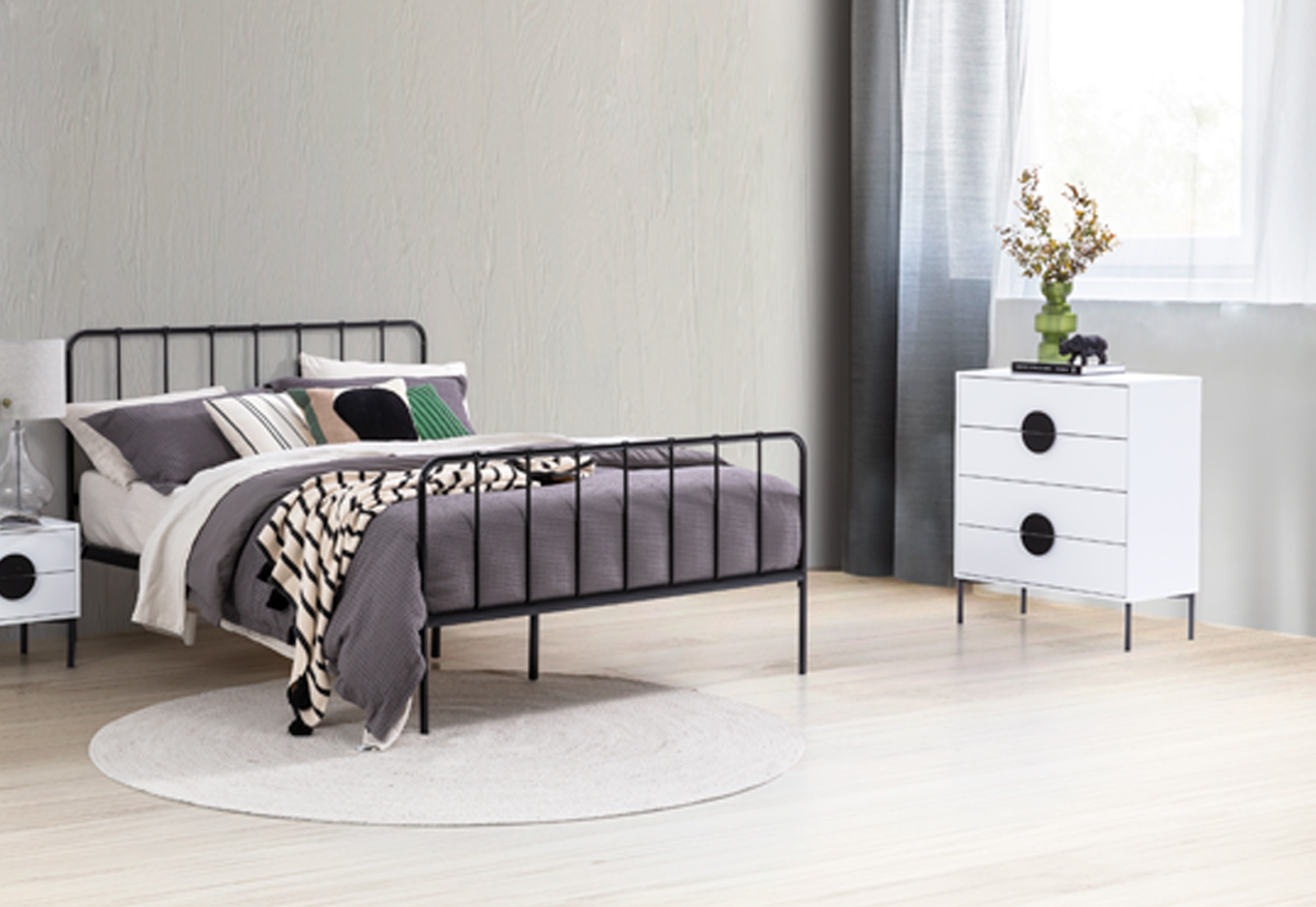 WHITE CALHOUN 4 Drawer Tall Chest