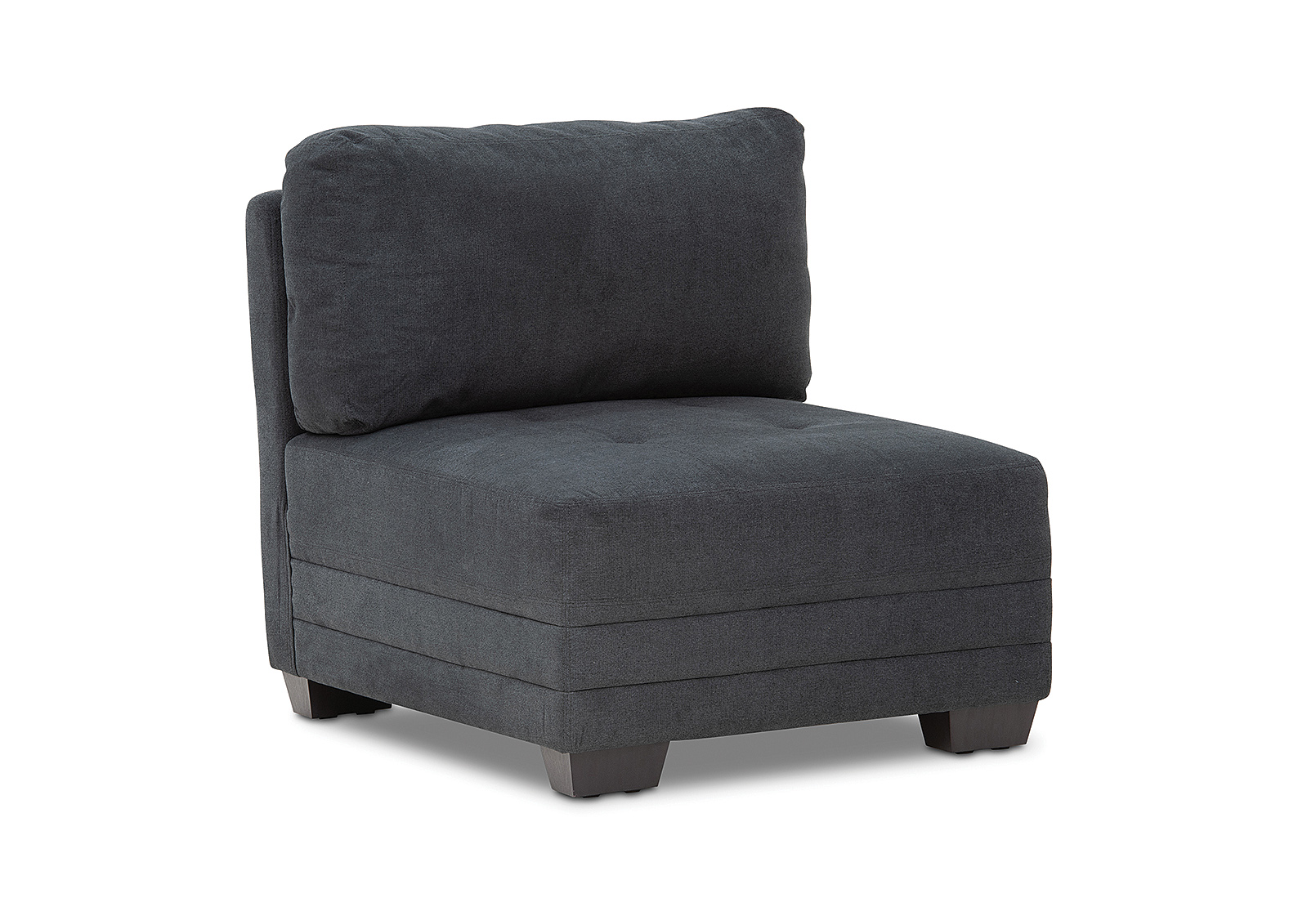 CHARCOAL COLTON Fabric Modular Armless Chair