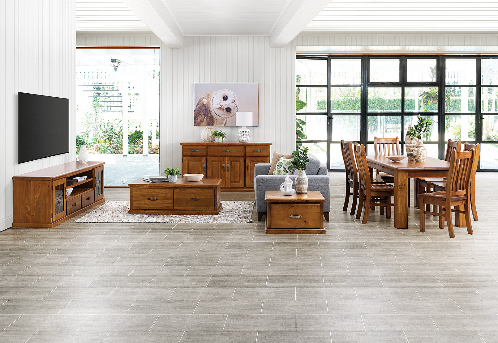 RUSTIC SETTLER MK2 11 Piece Package Amart Furniture