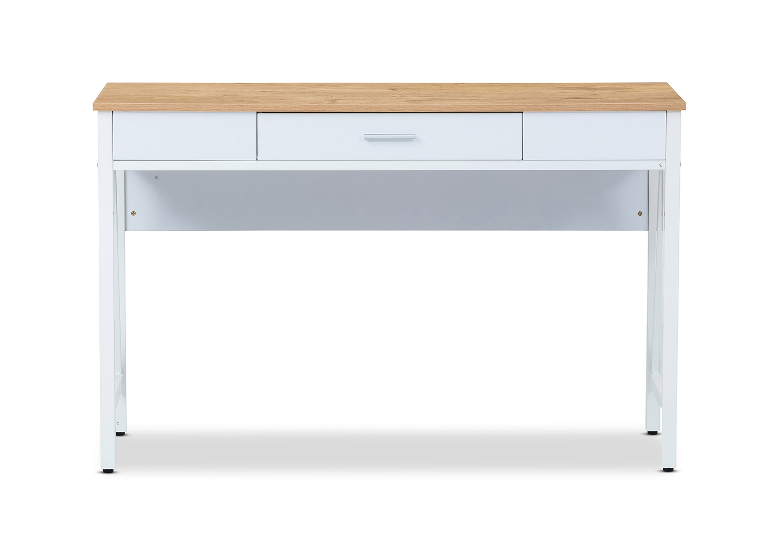 NATURAL/WHITE ADELAIDE Office Desk Amart Furniture