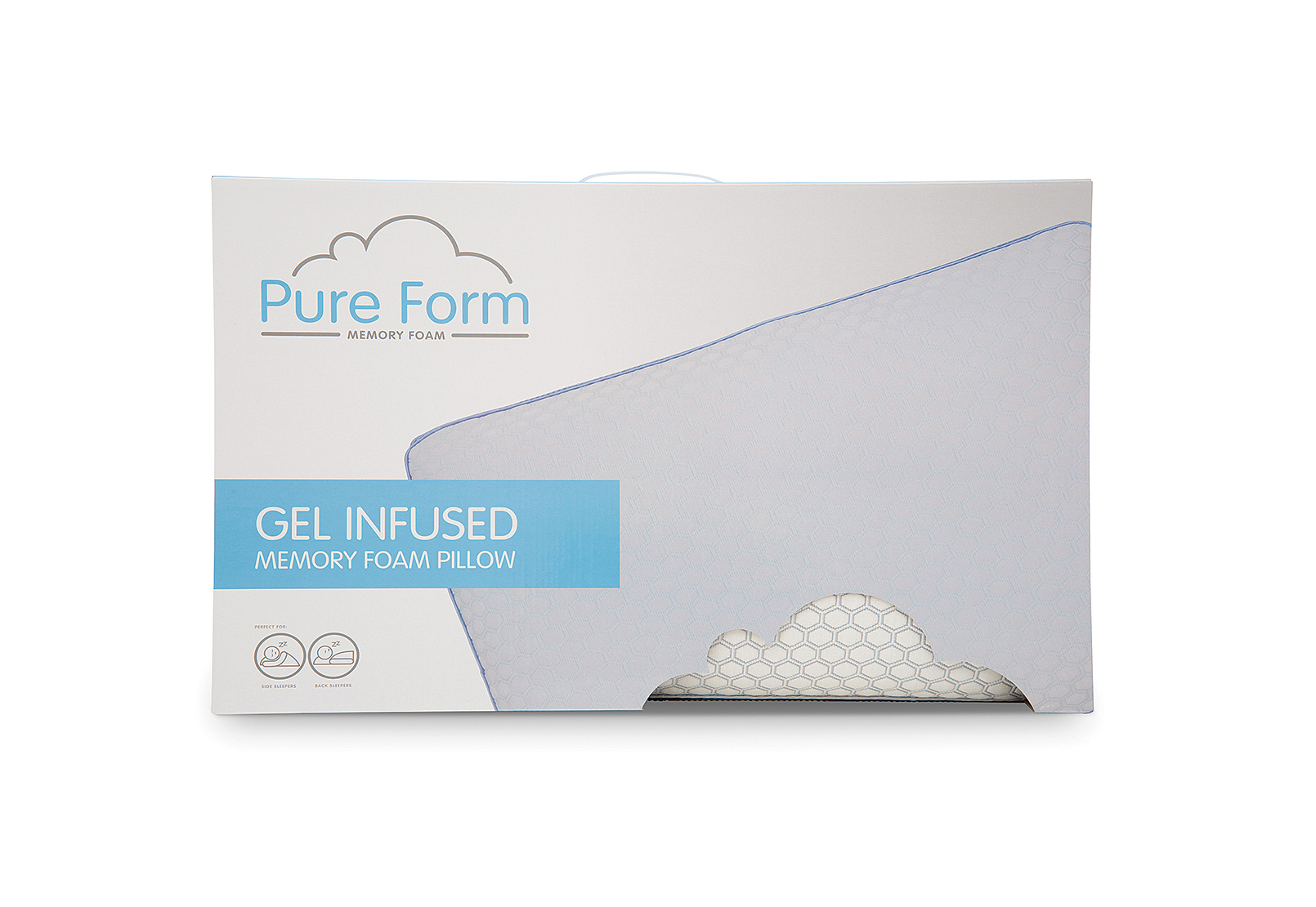 GREY PURE FORM Gel Infused Memory Foam Pillow