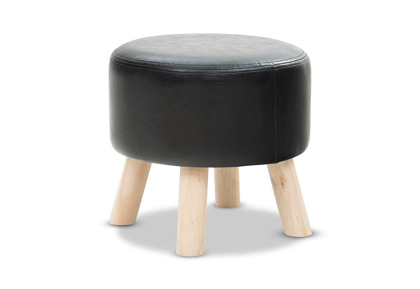 DISTRESSED BLACK YOSHI Fabric Stool