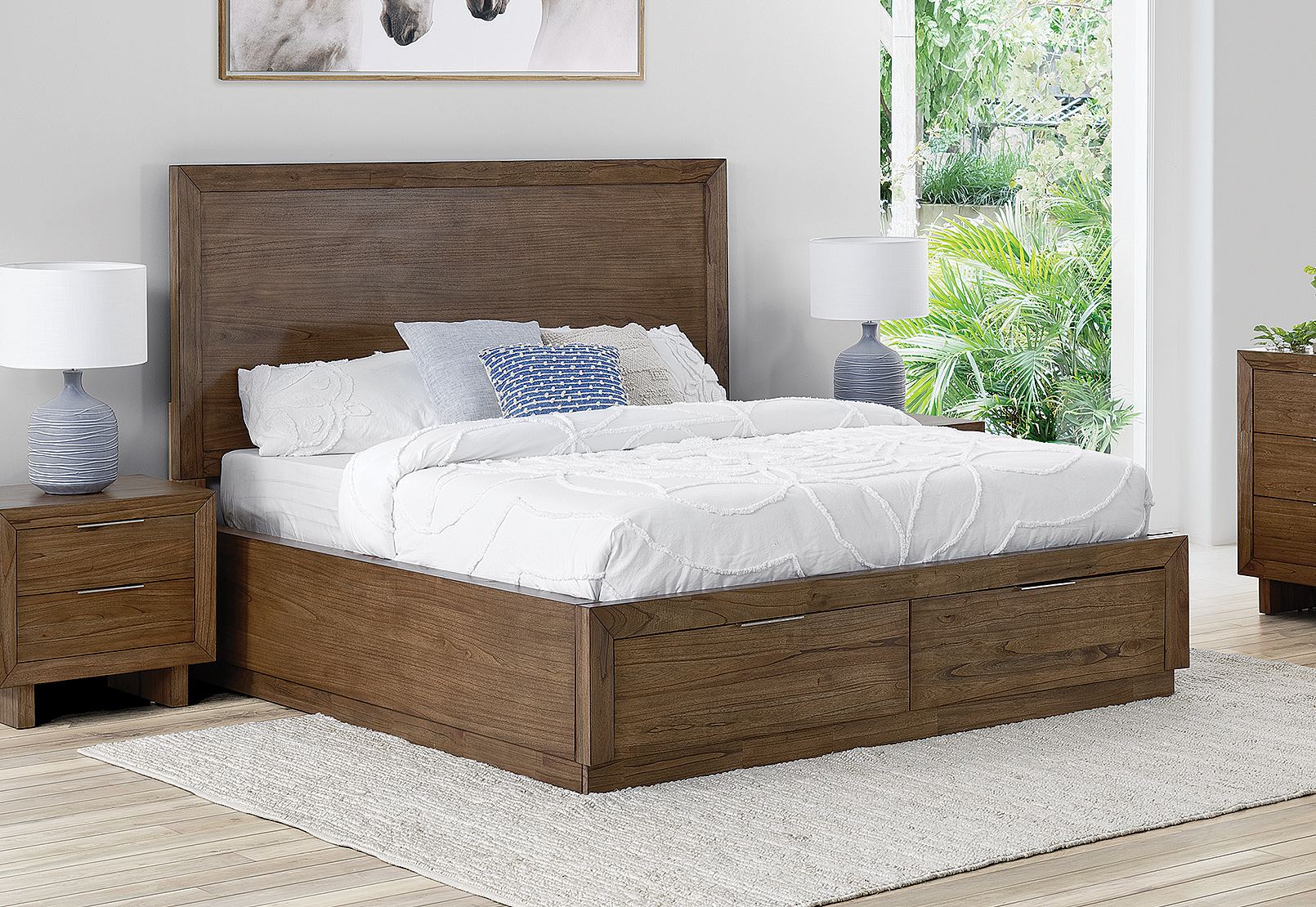 LIGHT WALNUT SORVINO King Bed | Amart Furniture