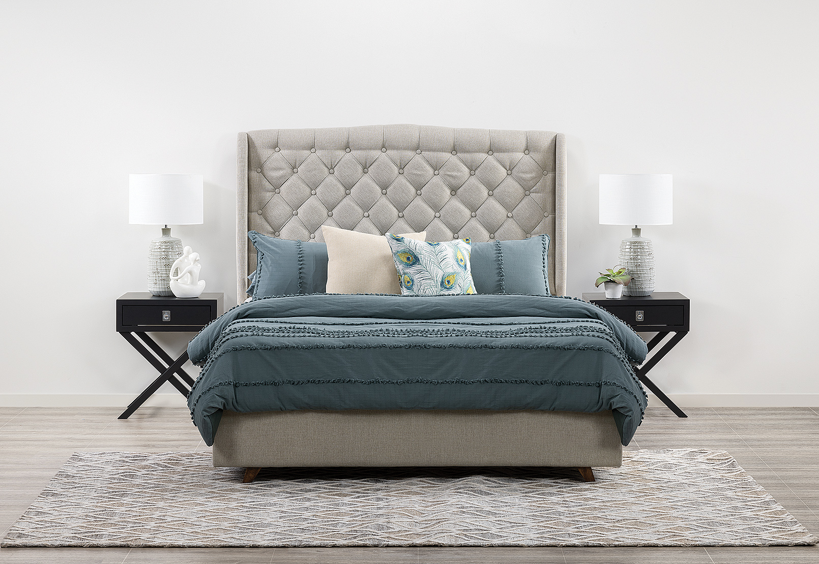 Aragon 3 Piece Queen Bedroom Suite Rosco Bedsides Amart