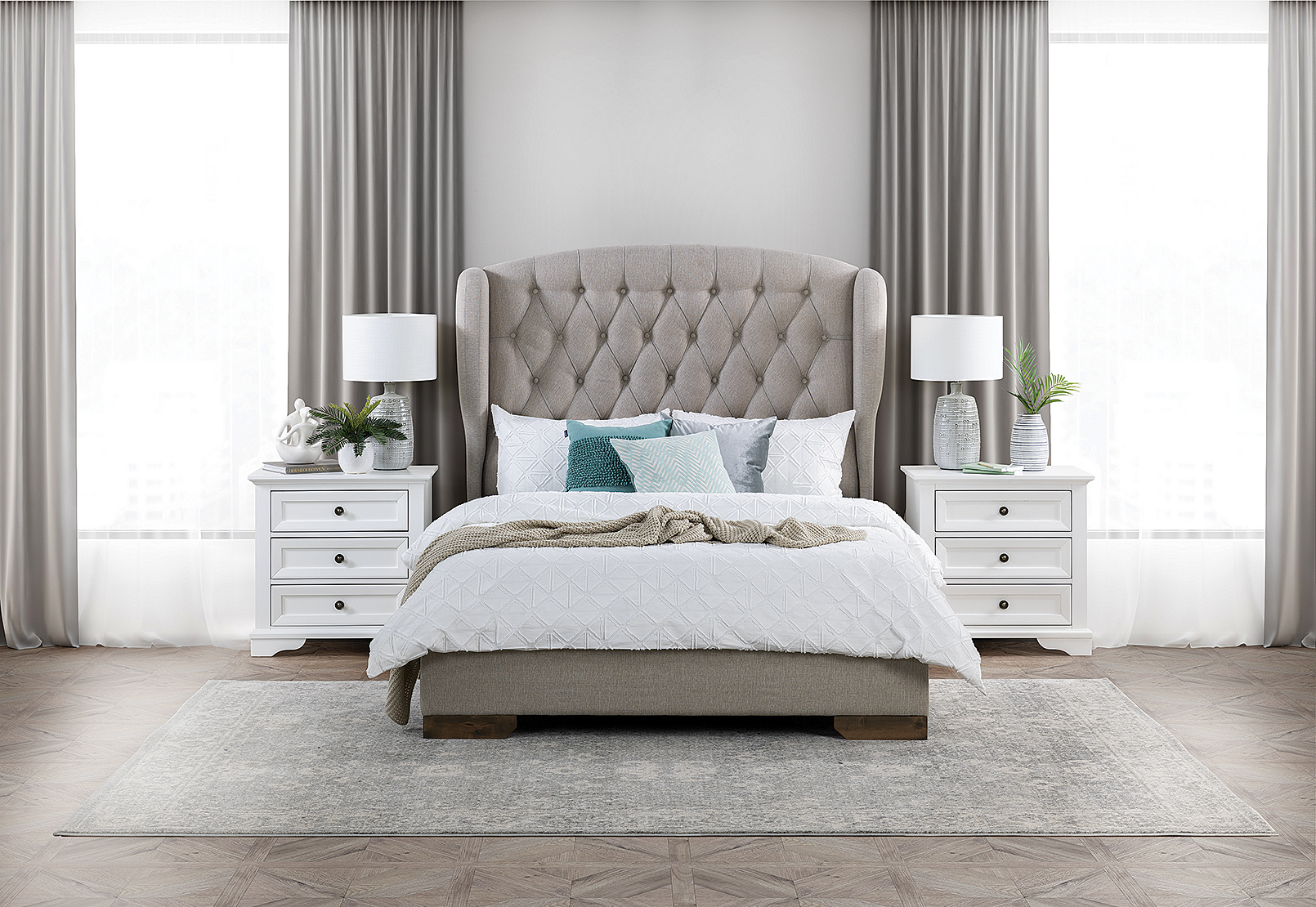 Ava 3 Pc. King Bedroom Suite With Chanelle Bedsides Amart