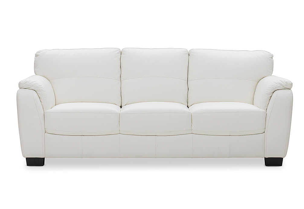 PURE WHITE MARISSA Leather 3 Seater Sofa