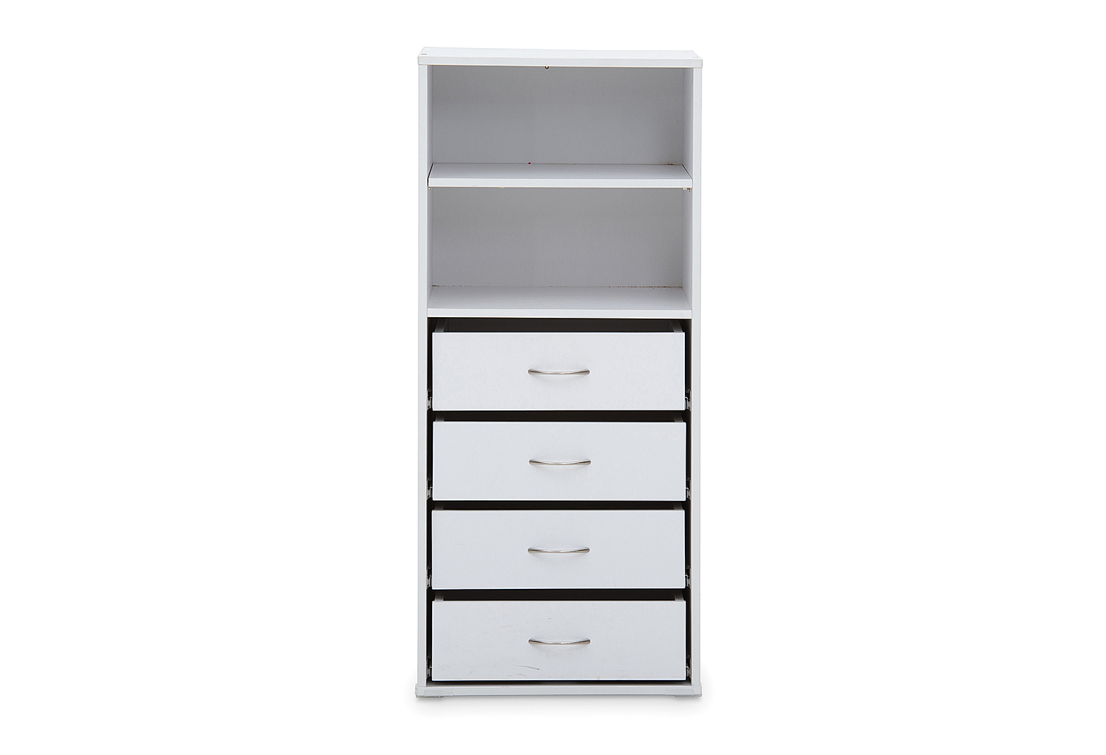 WHITE SPACESAVER Module 4 Drawer Unit with 2 Shelves