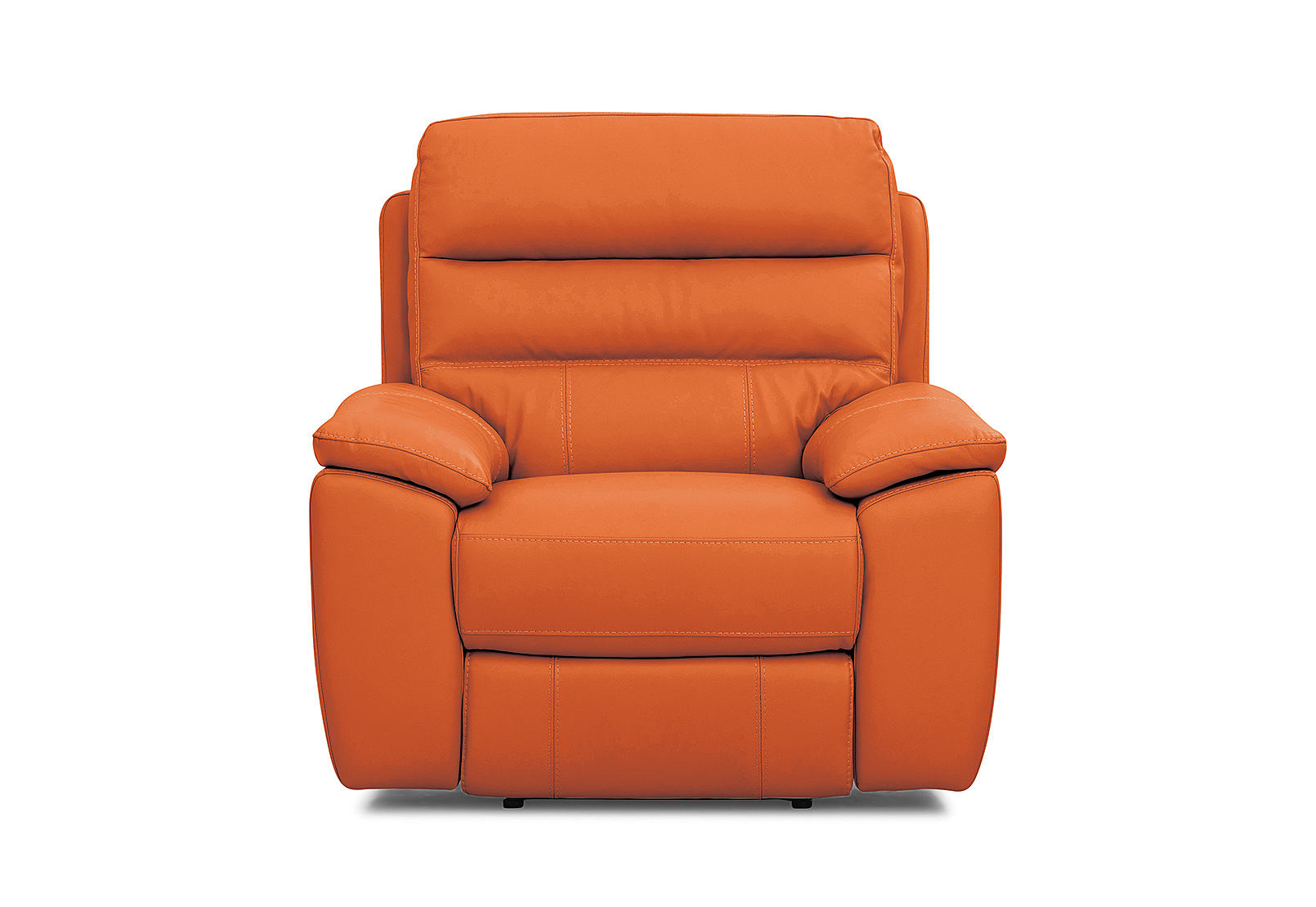 BURNT ORANGE SELLARONDA Leather Recliner