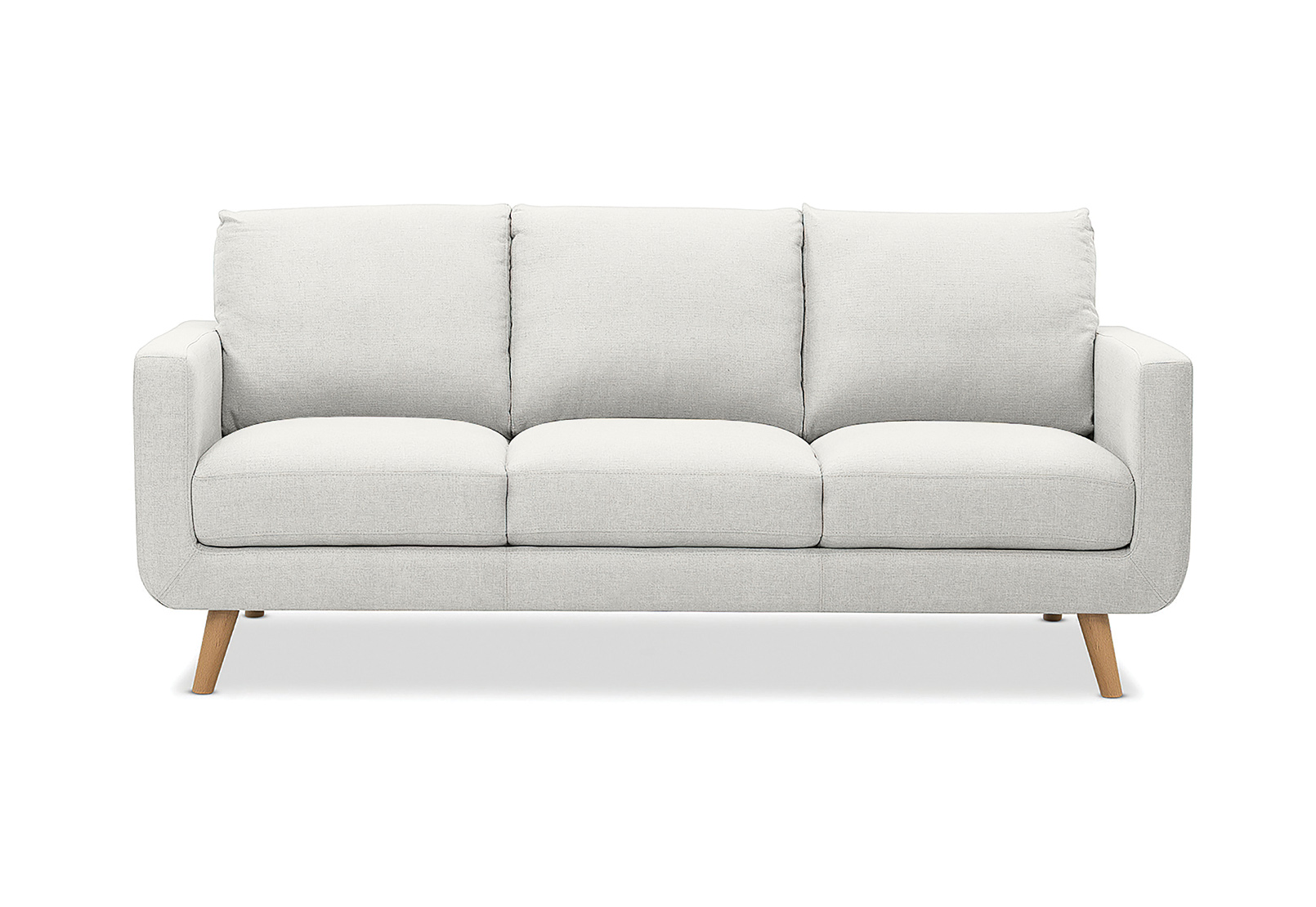 BEIGE PHOEBE Fabric 3 Seater Sofa Amart Furniture