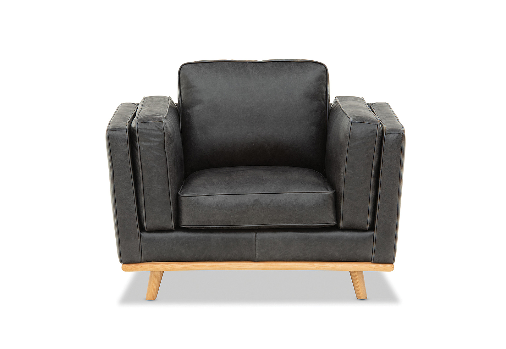 BLACK LORAS LEATHER Accent Chair