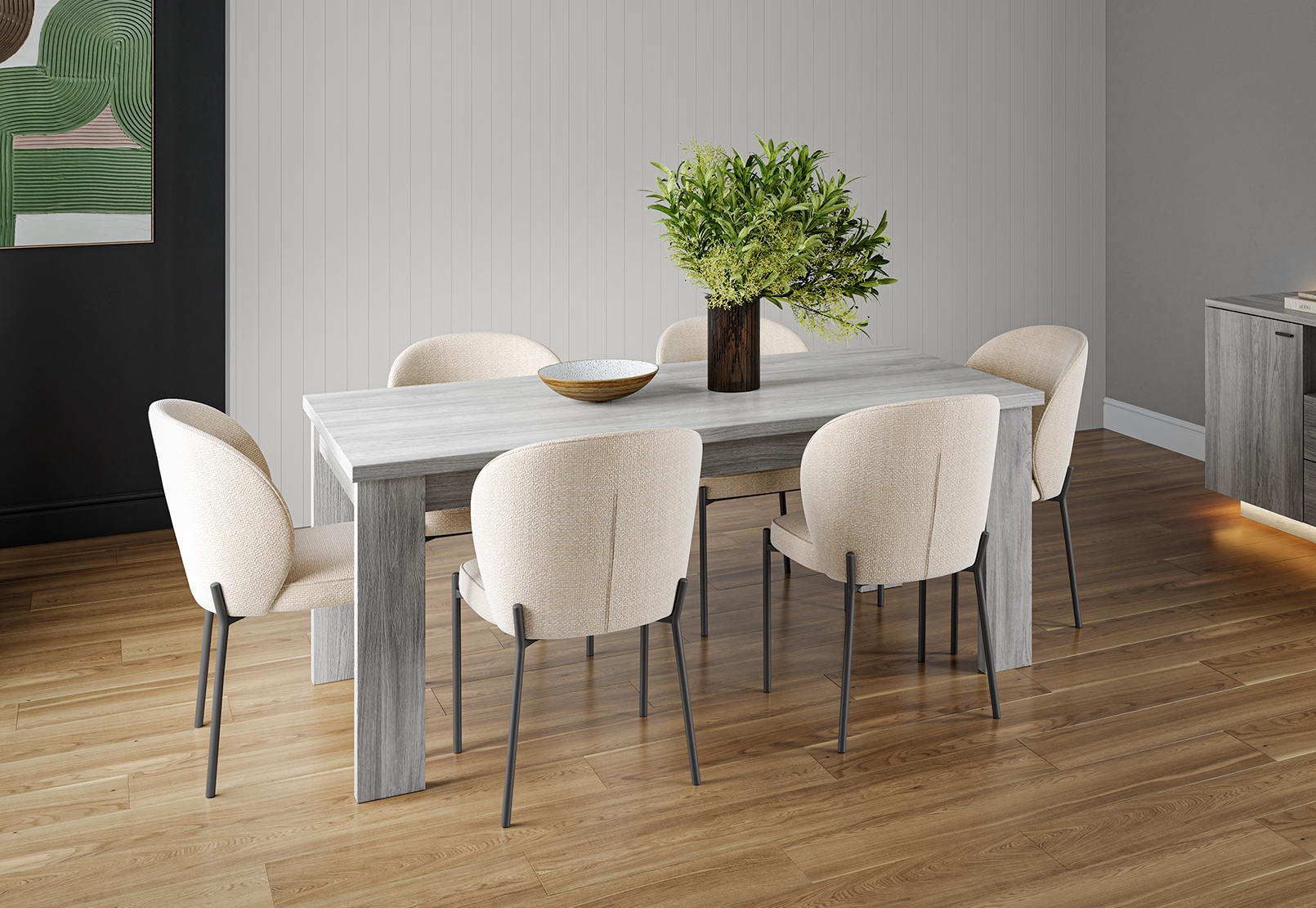 GREY KERID 7 Piece Dining Suite