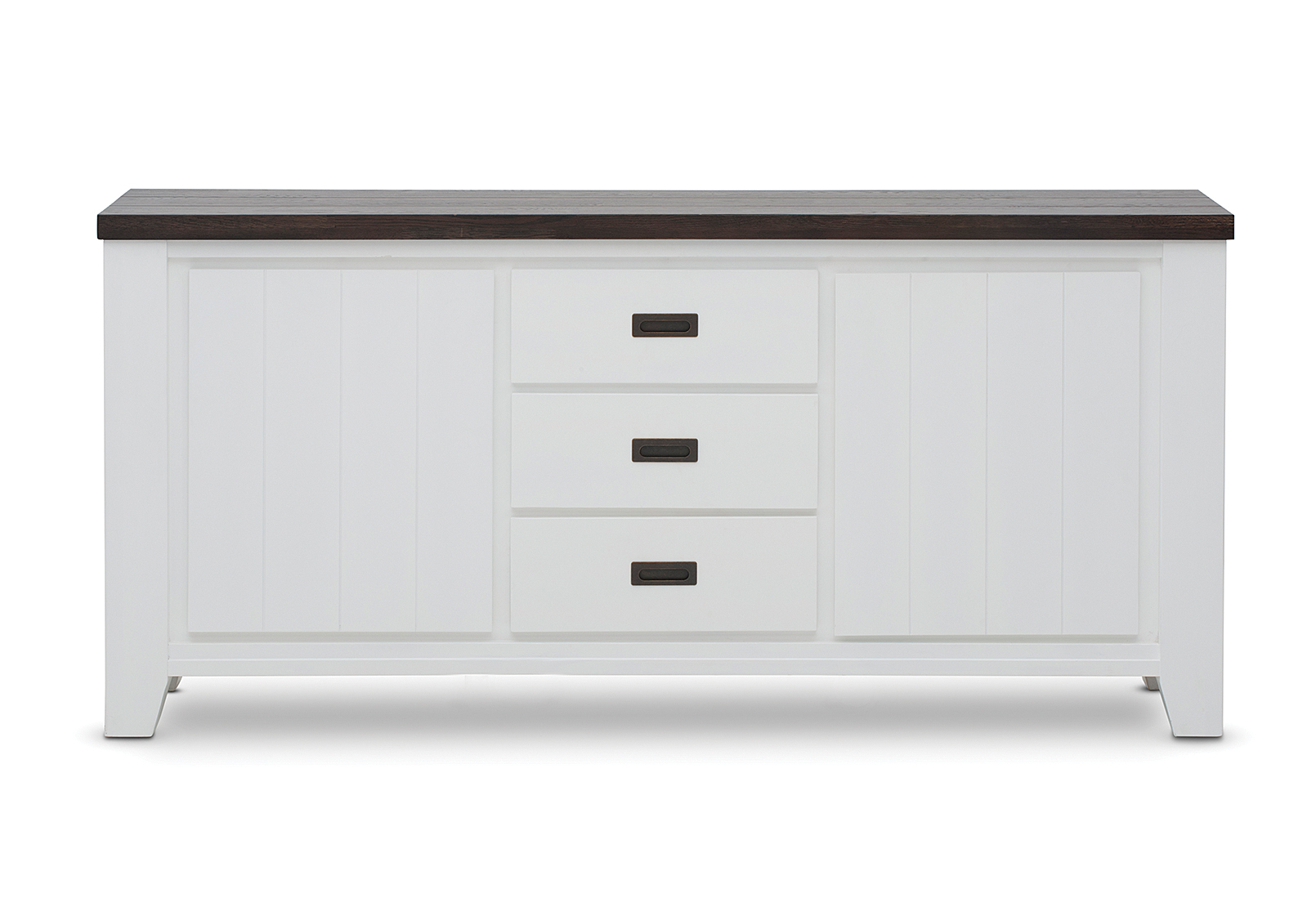 DARK OAK/WHITE LE FRANSCHHOEK Buffet Amart Furniture