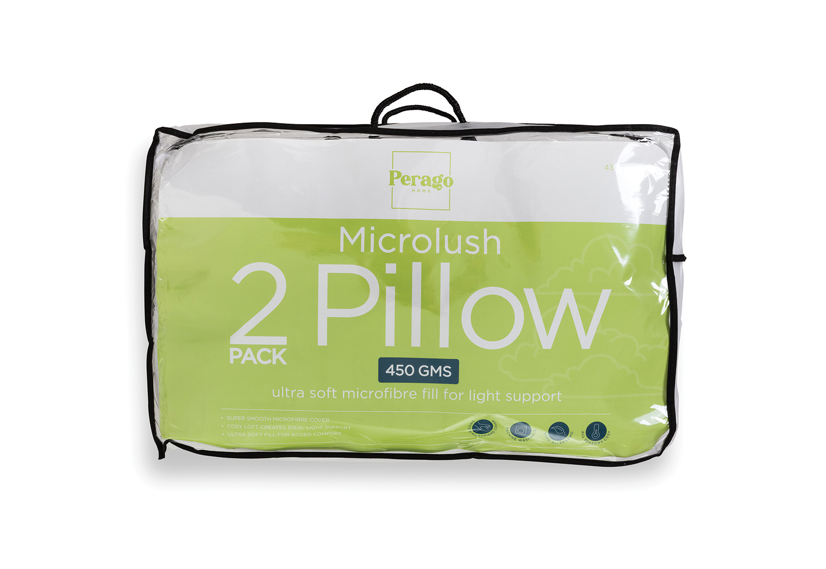 WHITE 2 PACK PILLOWS 2 Pack Polyester Pillow