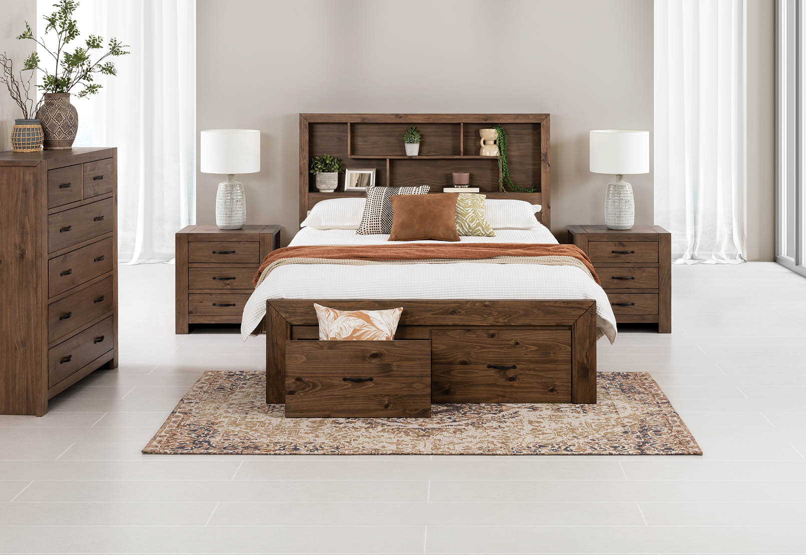 RUSTIC PINE BROOKHAVEN Queen Bed Amart Furniture