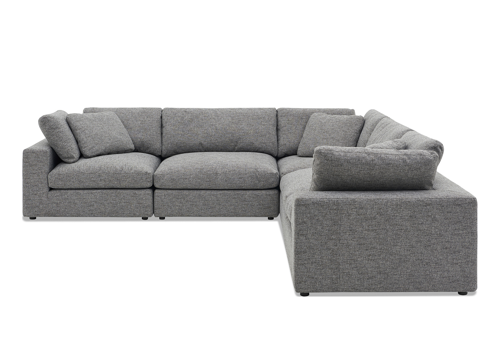 DARK GREY SORENSON 5 Piece Corner Lounge Setting | Amart Furniture