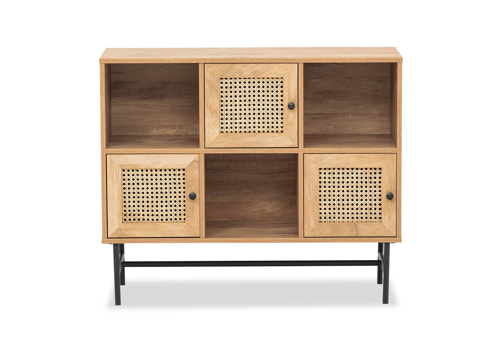 NATURAL MOSLEY 6 Cube Low Bookcase Amart Furniture