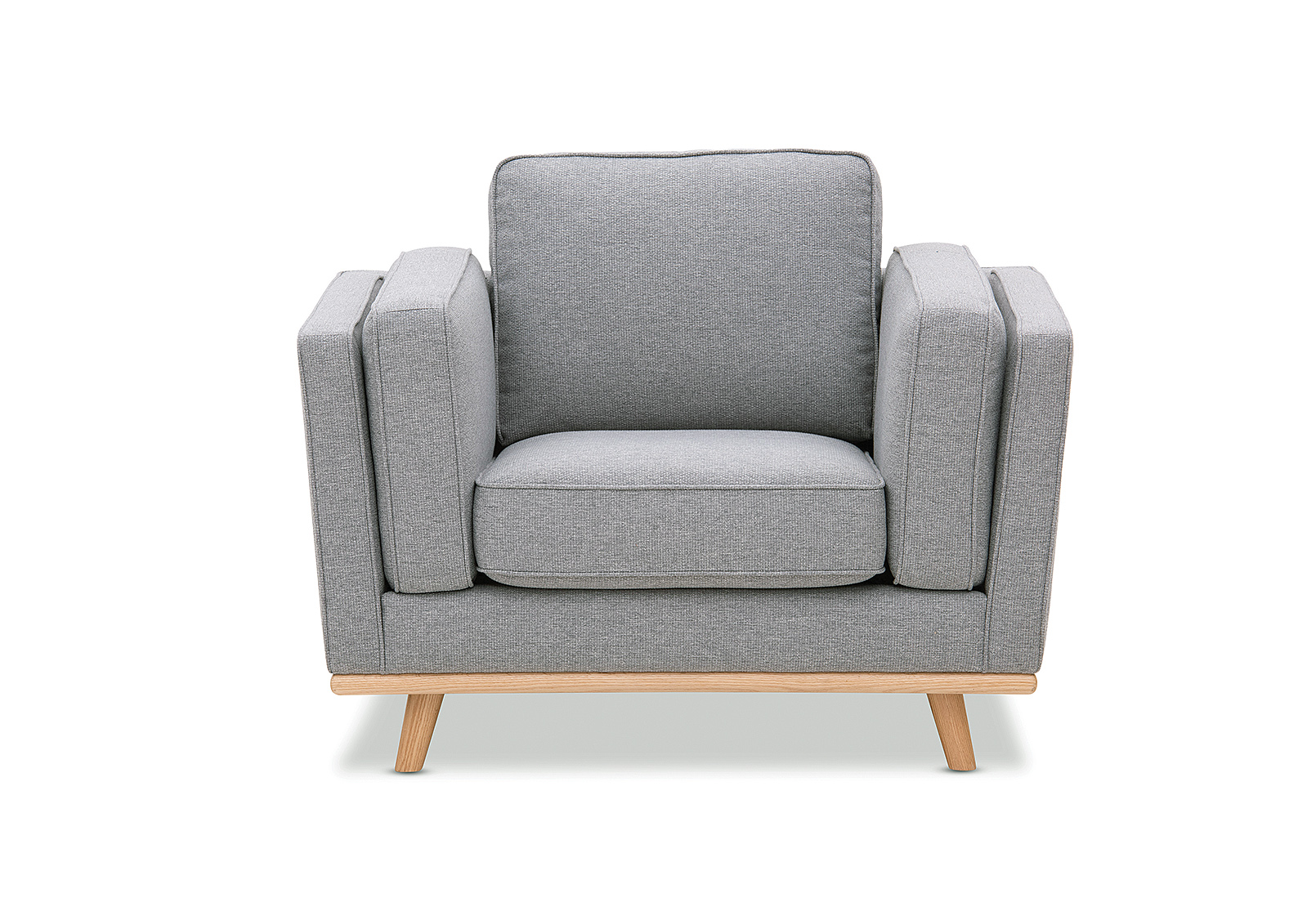 LIGHT GREY LORAS Fabric Accent Chair