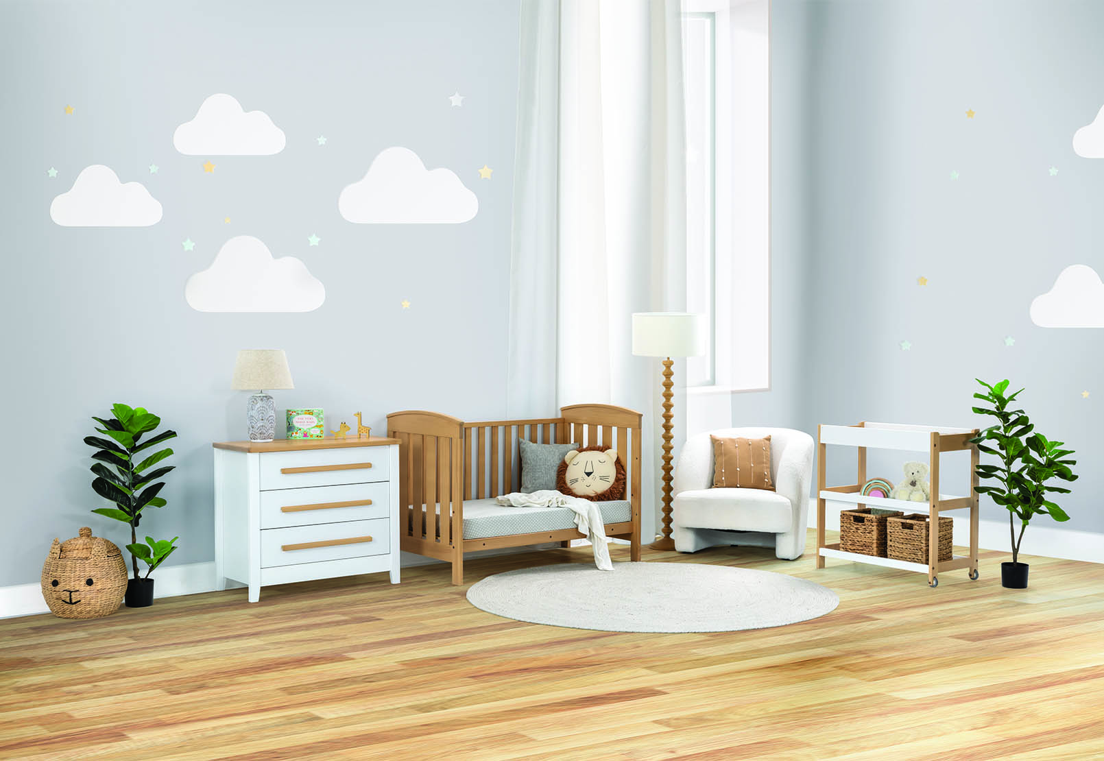 ALMOND MAHALIA Cot Amart Furniture