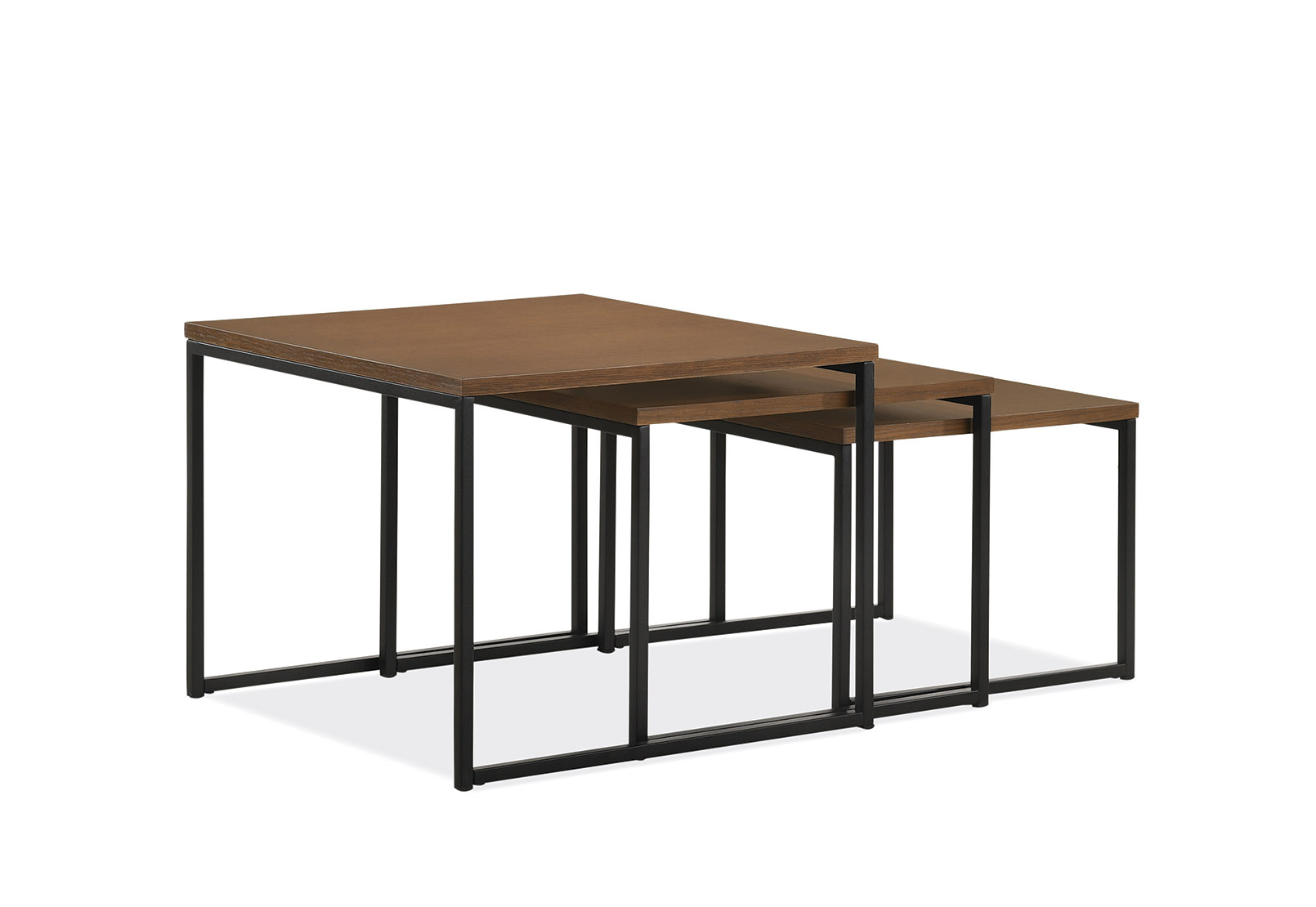 WALNUT STRETFORD Nest of 3 Lamp Tables Amart Furniture