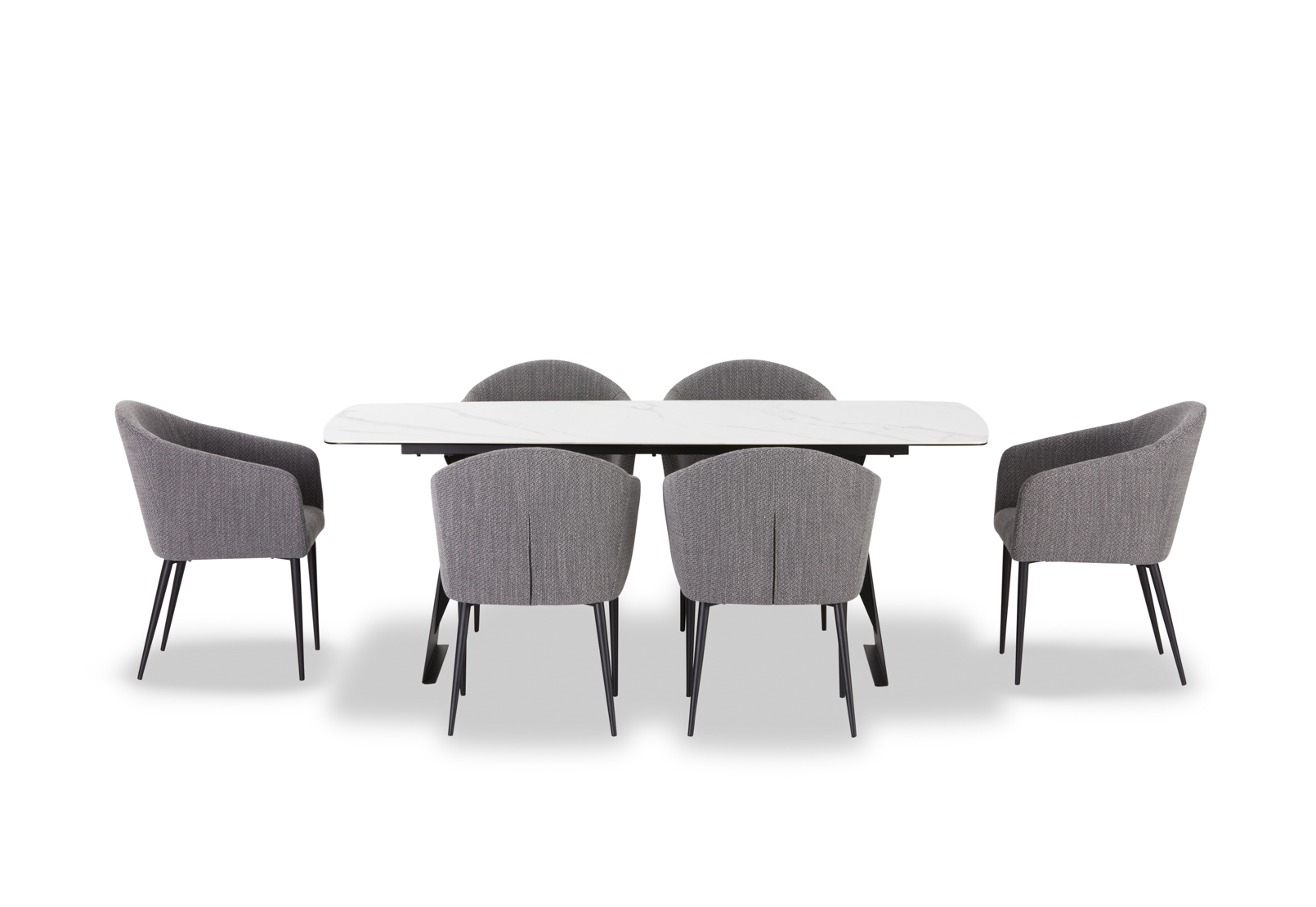 WHITE MACKINLEY 7 Piece Dining Suite