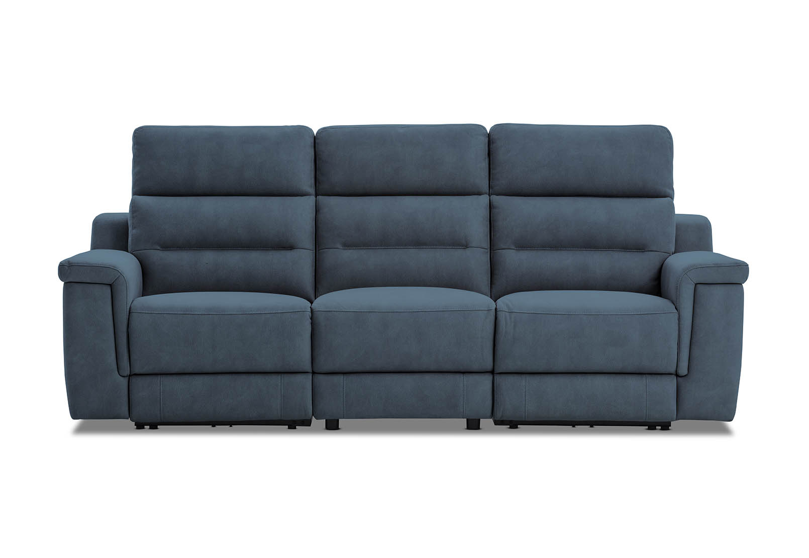 BLUE LUISA 3 Seater with 2 Inbuilt Electric Recliners