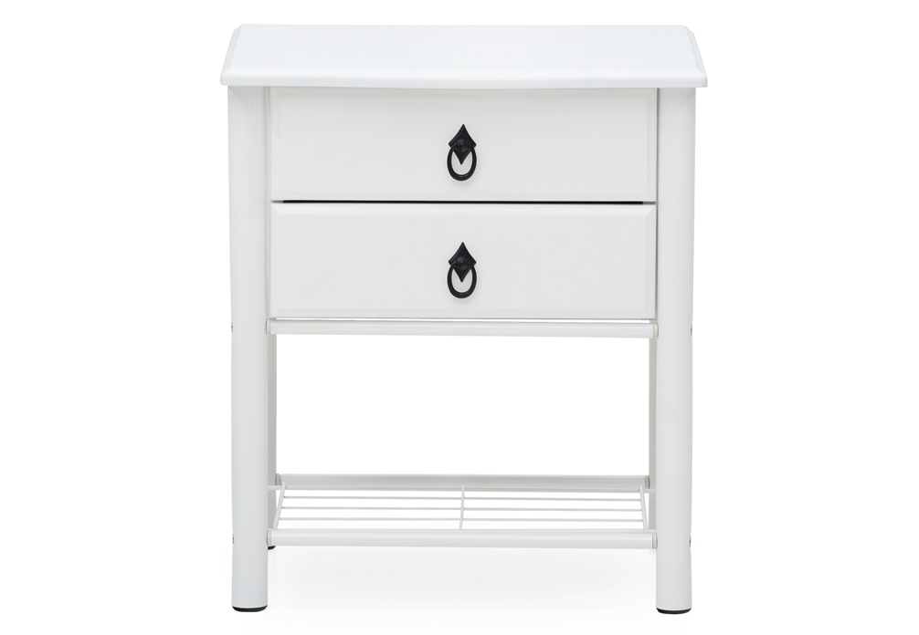 WHITE KATIE 2 Drawer Bedside Table Amart Furniture