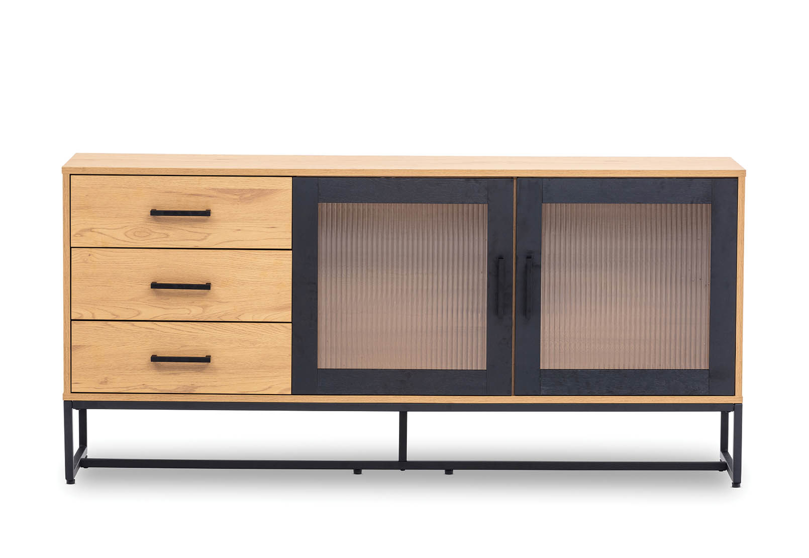 NATURAL/BLACK MAYER Buffet Amart Furniture