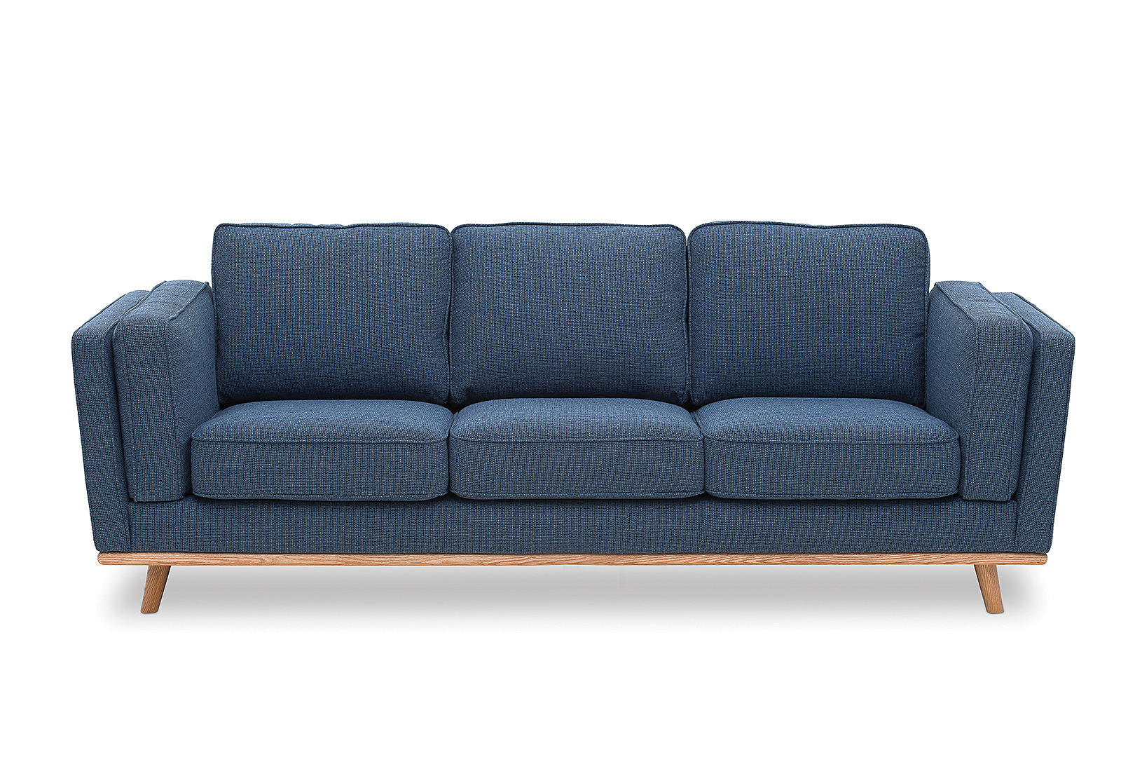 BLUE LORAS Fabric 3 Seater Sofa