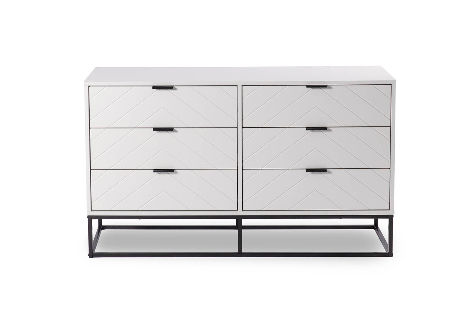 WHITE HARDING White 6 Drawer Dresser Amart Furniture